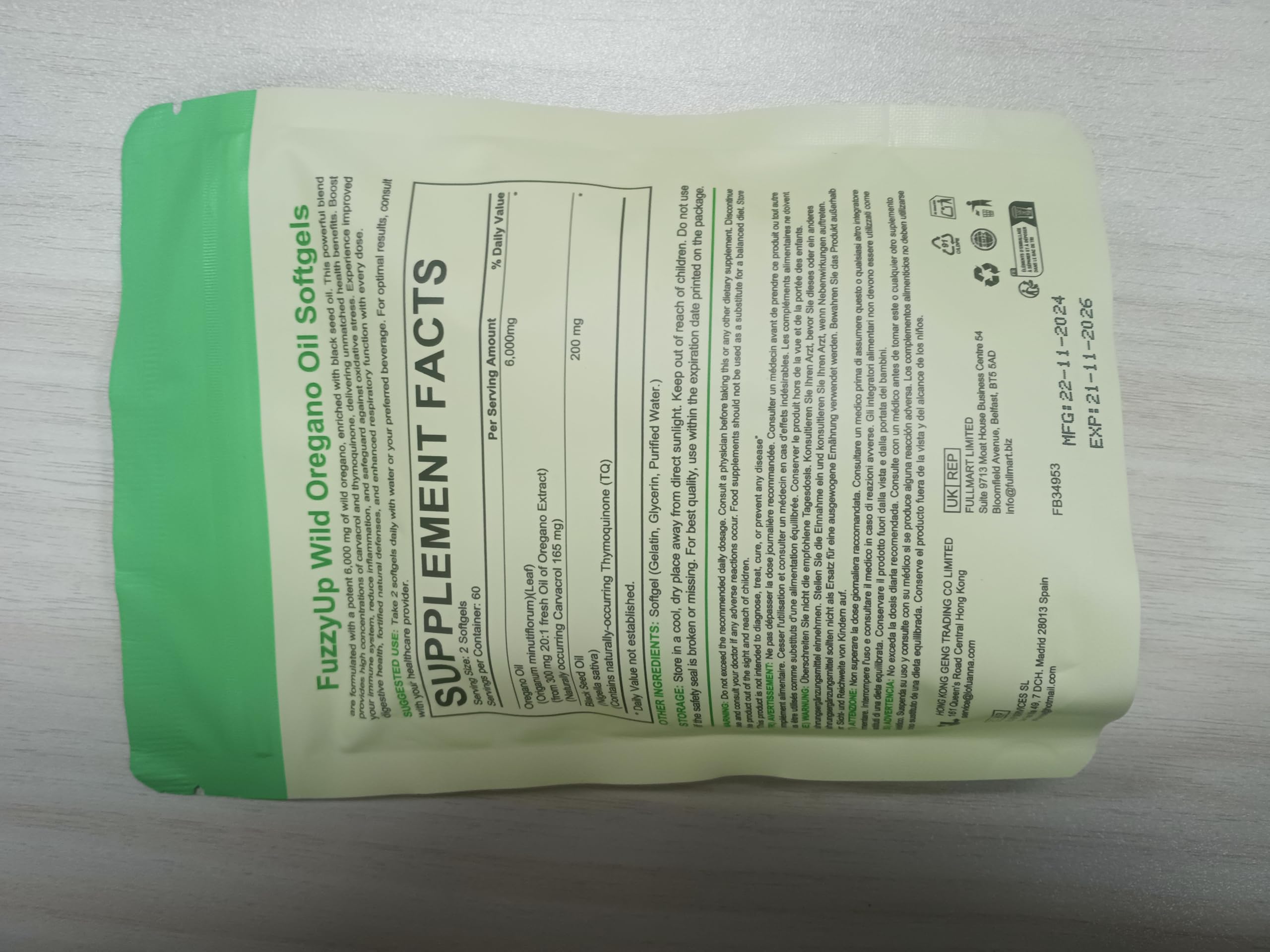 Oil of Oregano, Huile d Origan et Nigelle, Huile d'origan 2 en 1 (6000 mg) avec Huile de Nigelle (200 mg),Carvacrol (165 mg),Biologique, Sans OGM,Favorise la Santé Immunitaire et Digestive,240 Gélules