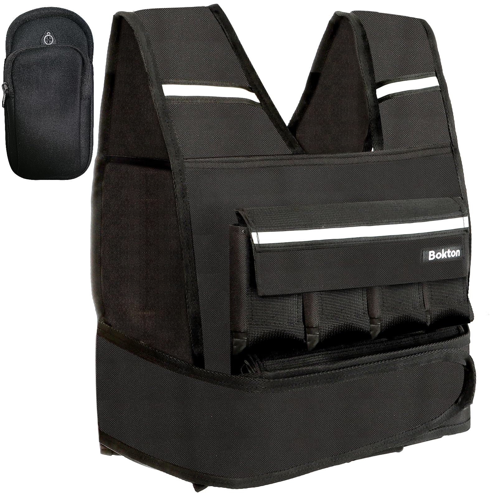 Weighted Vest for Men and Women 2-18lb Vest with 16 Ironsand Weights for Home Workouts Adjustable Body Weight