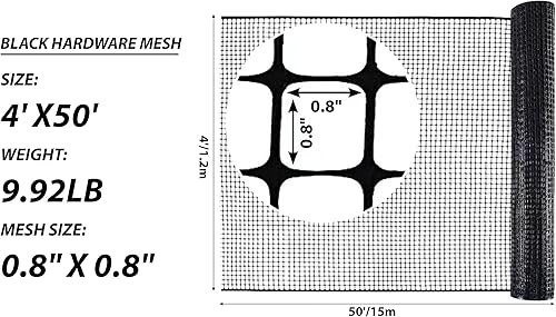 Miniatura 9 de Red de malla de plástico, red de jardín, valla temporal, protectores de árboles, red de seguridad para balcón, cubierta, barandilla de escalera,