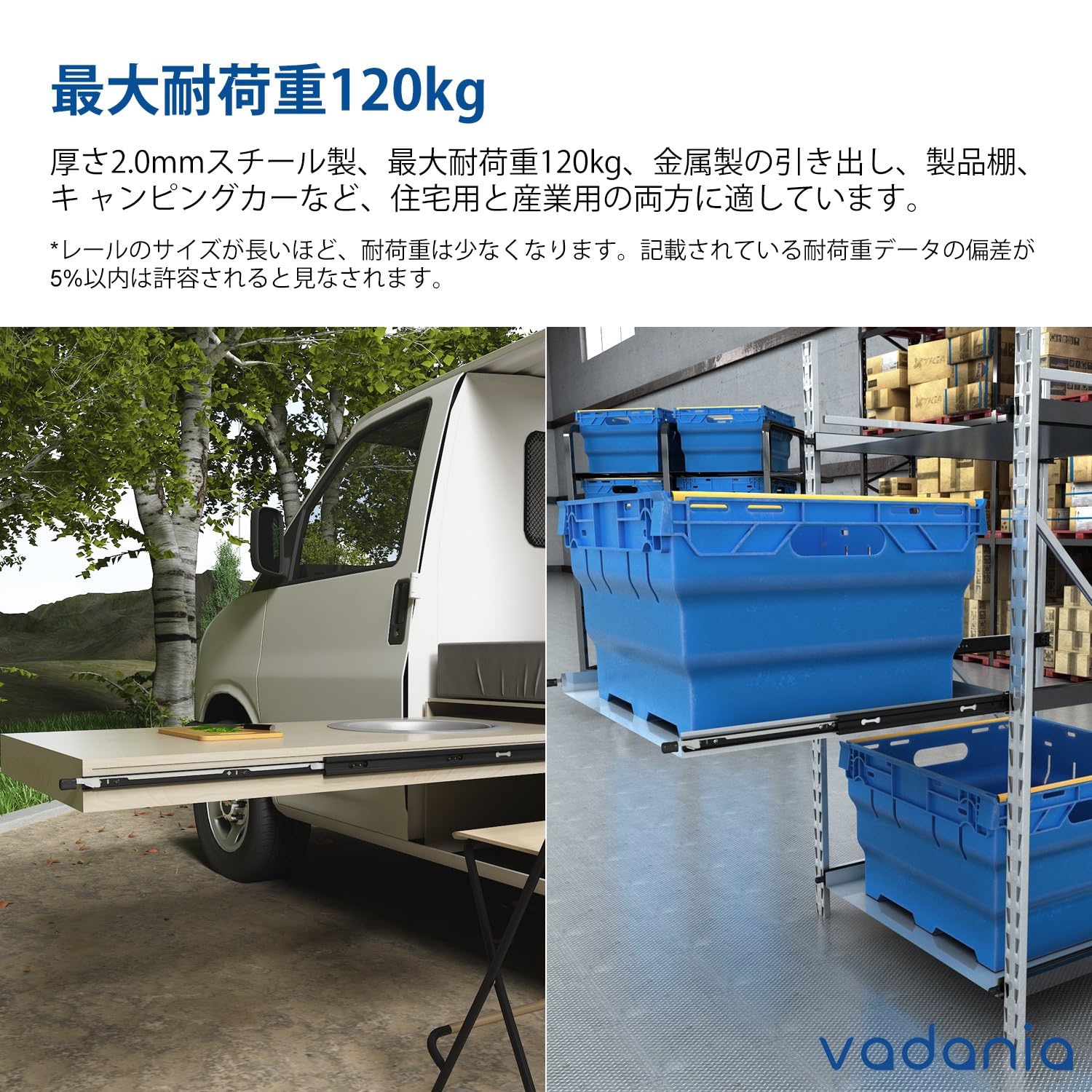 VADANIA ブラック ロック付き #D53 重量用スライドレール 1200k Amazon.co.jp: VADANIA ブラック ロック付き #D53 重量用スライド