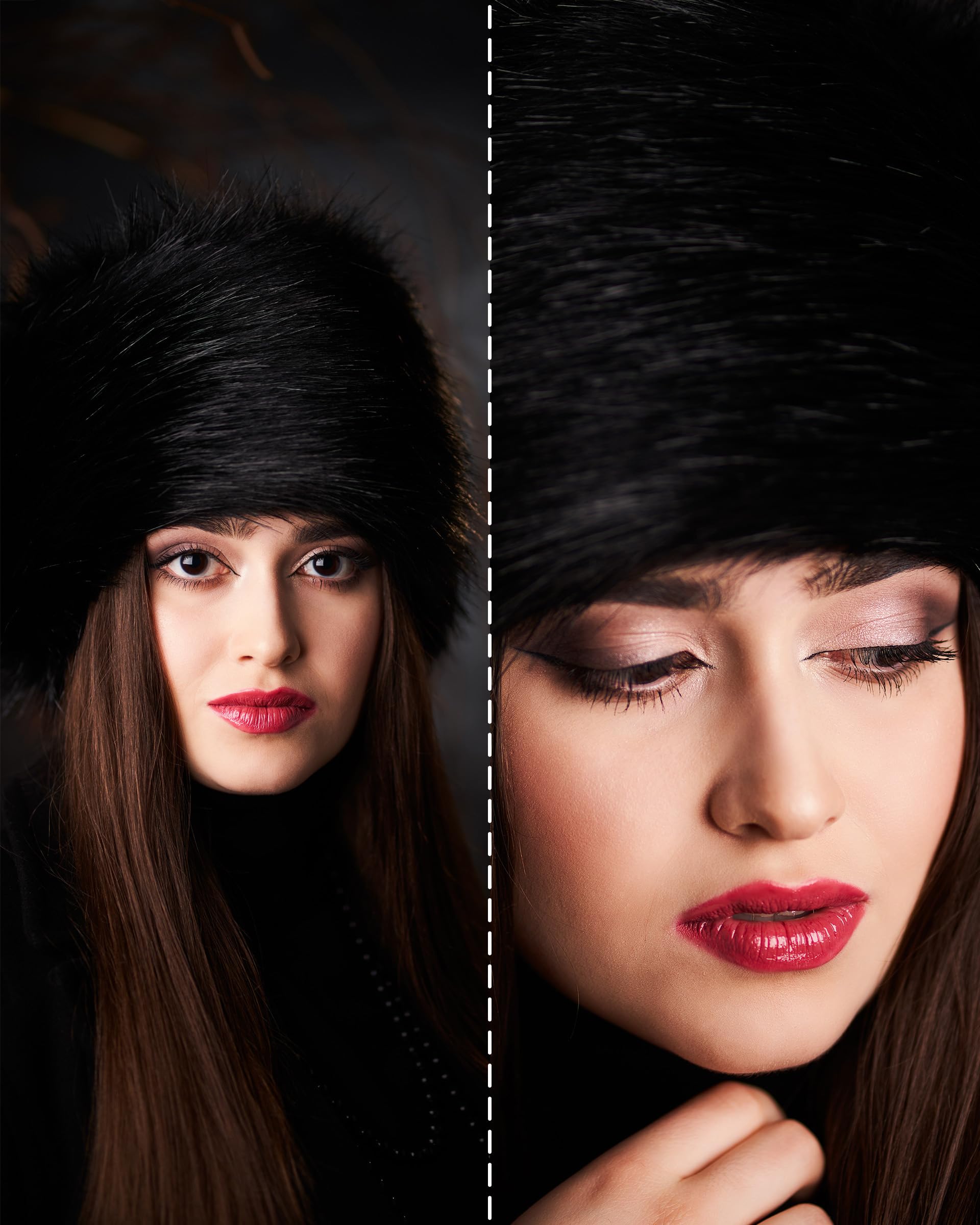 Futrzane Classic Gorro Cosaco - Gorro Ruso Mujer - Cossack Pelo Piel Sintetica