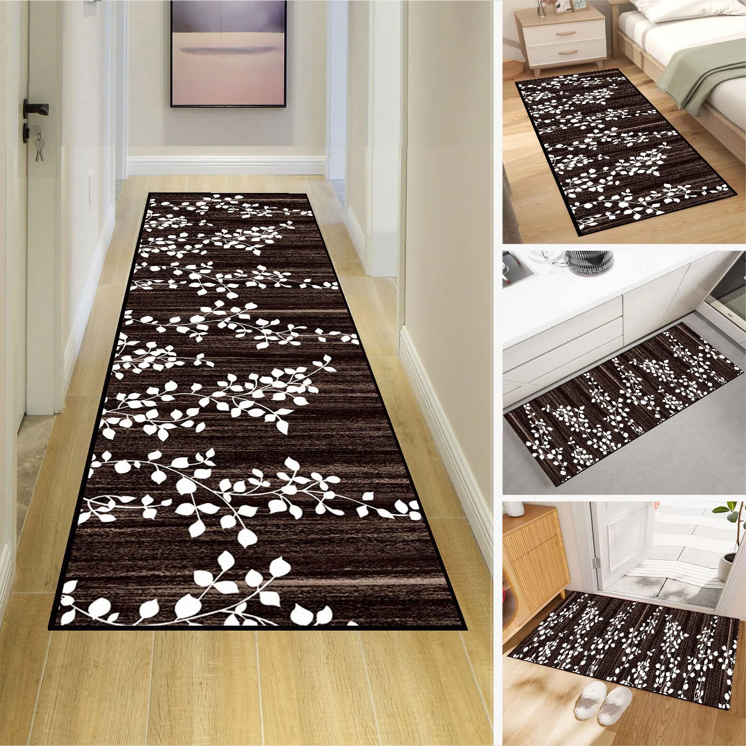 Dmkjdzsw Carpet Runner，Non Slip Backing for Kitchen Floor，Long Hallway Hall Runner Narrow Rugs - Cotton Pile