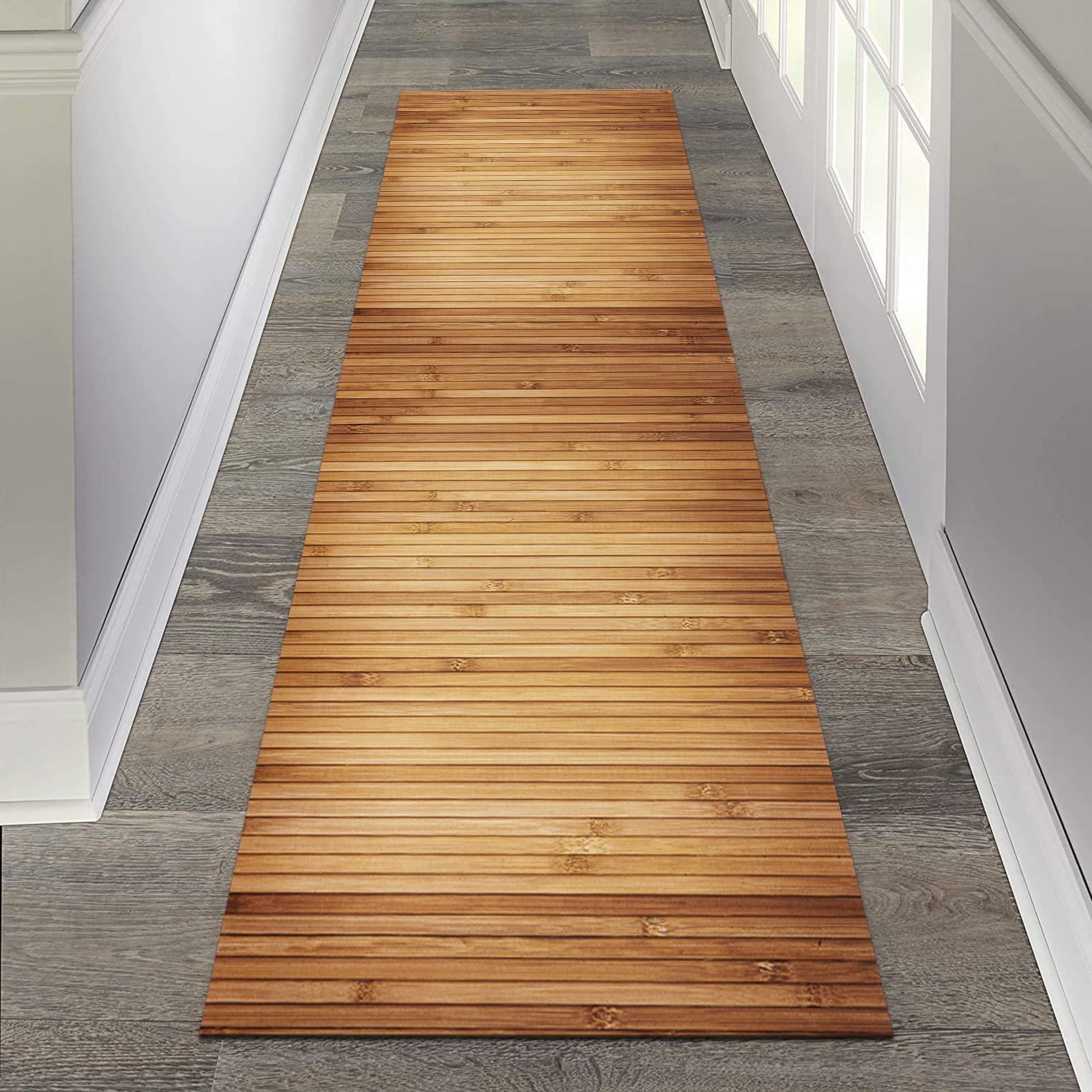 Alfombra de Corredor para Pasillo Piso de Cocina Moderno Antideslizantes, Poliéster Alfombras de Pasillo Sala de Estar(Size:0.8x2.5m,Color:A)