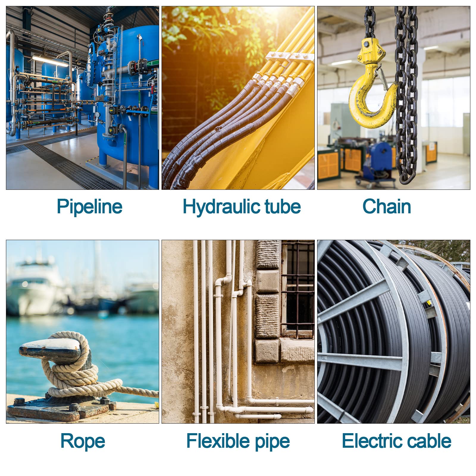 Gaine De Protection En Nylon Pour Câble De Soudage - Torche TIG - Tuyau Hydraulique - Diamètre Intérieur 5,7 Cm - Longueur 7,6 M - Noir