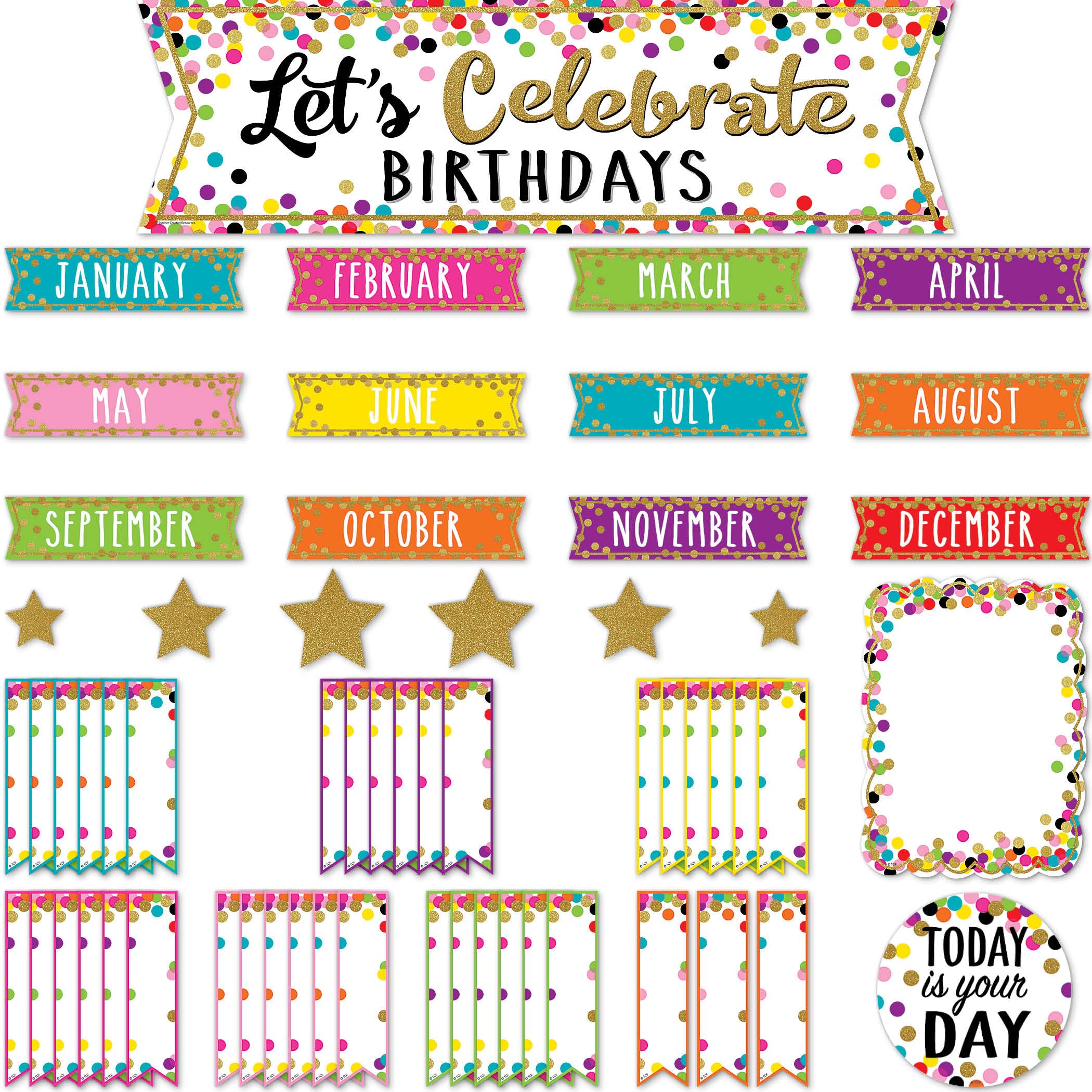 Let's Celebrate Birthdays Mini Bulletin Board