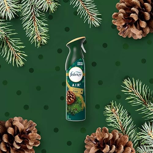 Miniatura 6 de Febreze Ambientador en aerosol  Pino recién cortado  Colección navideña de edición limitada 2020  Peso neto 8.8 oz (250 g) por botella  Paquete de 3