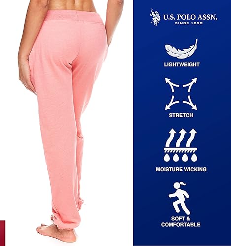 Miniatura 3 de U.S. Polo Assn. Pantalones deportivos para mujer Pantalones deportivos para mujer con estampado de logotipo, rizo francés de polialgodón
