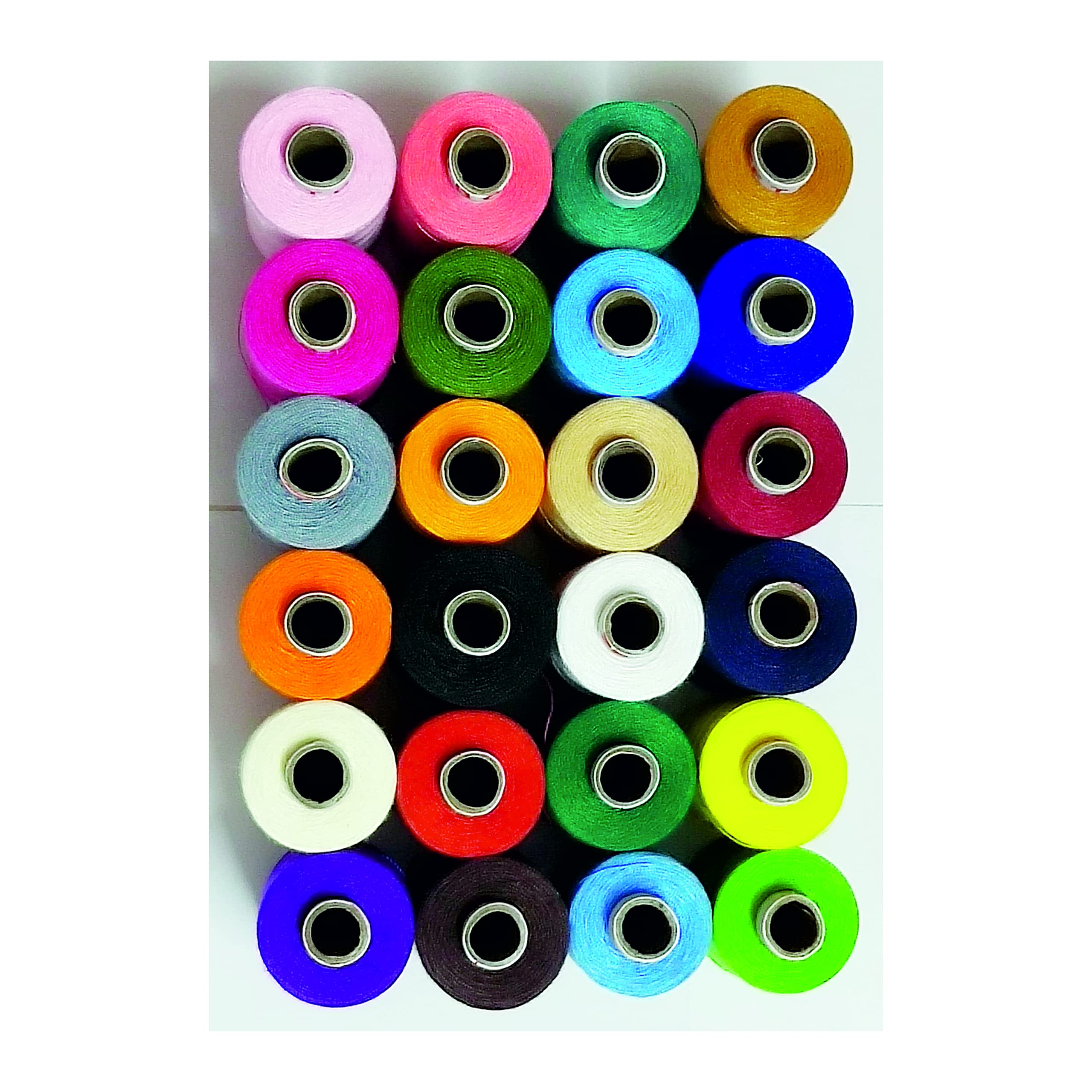 Sewing Thread 24 Pcs 2 ply Basic Colours Polyester Threads Spools for Machine and Hand Stitching, Tailoring,Embroidery, Combo Set