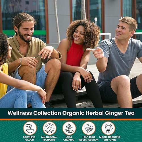 Miniatura 8 de Herbaly Wellness Collection Té de jengibre de hierbas orgánicas 247oz bolsa de 28 unidades paquete de 1