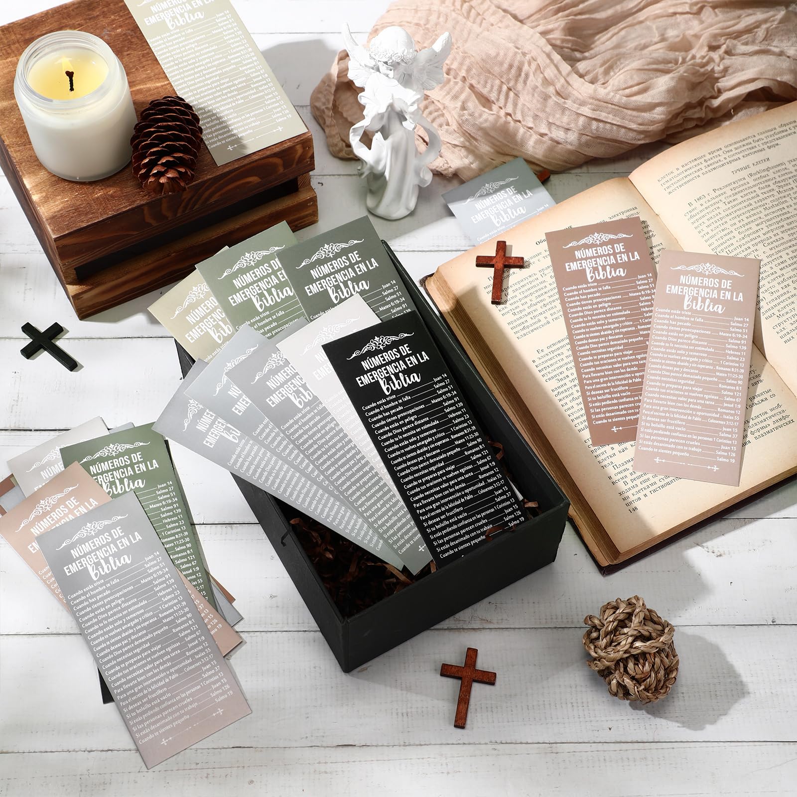 Regalos Cristianos Marcapáginas Cristiano Con Versículo Bíblico Y Cruz - Regalo Inspirador Marcapaginas Originales
