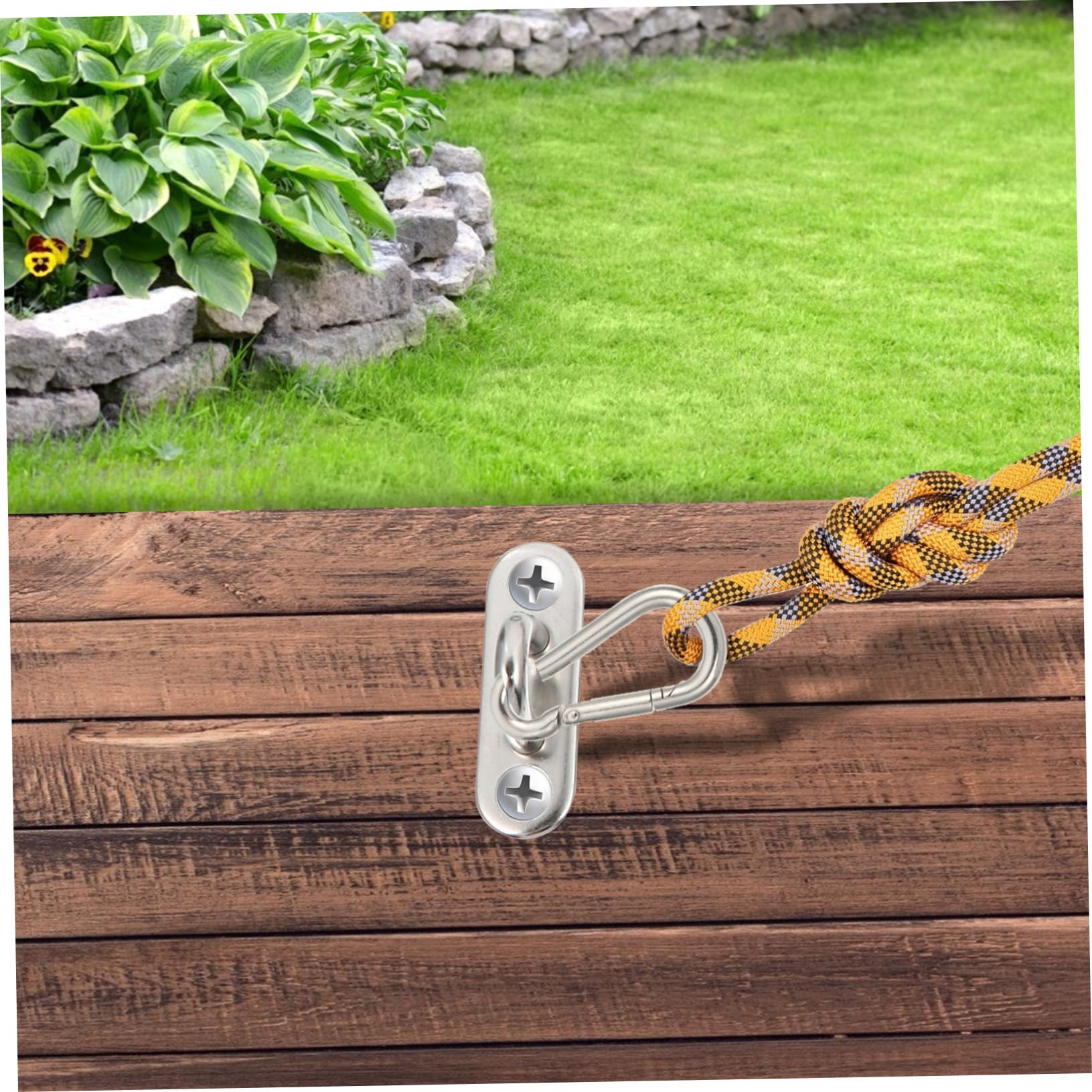 BEBEMOKO Sturdy Marine Grade Snap Hook Plate Stainless Steel Construction Versatile for Ceilings Walls Boats