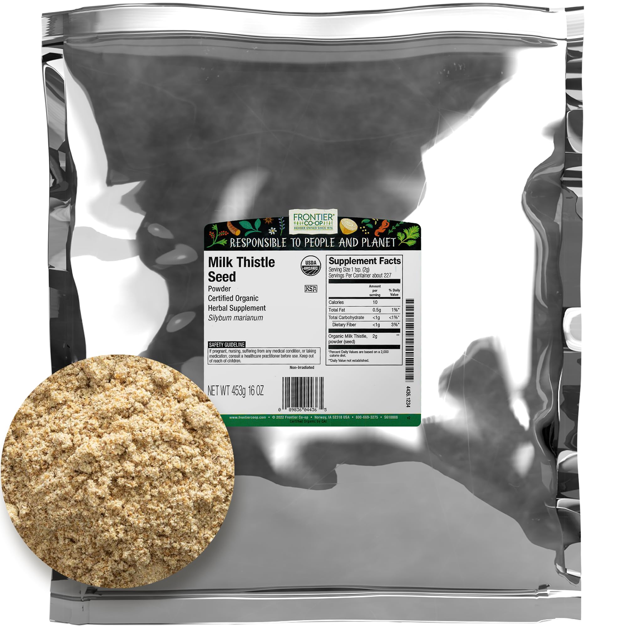 Frontier Co-op Organic Powder Milk Thistle Seed 1lb — Amazon image 2