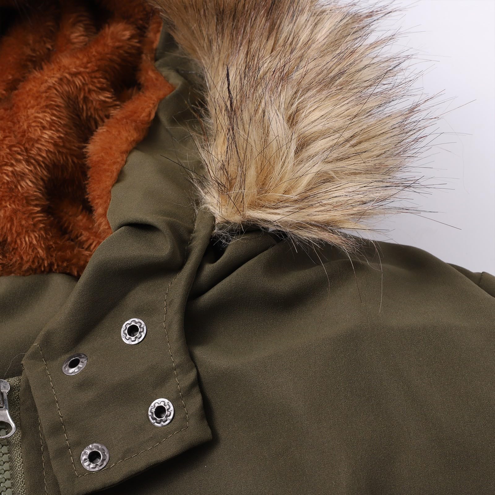 Veste De Maternité avec Empiècement pour Bébé Polyvalent Manteaux en Coton 3 en 1 d'hiver Longueur Genou avec Cordon De Serrage Réglable Et Col en Fourrure Vestes d'hiver Chaude Blousons De Maternité