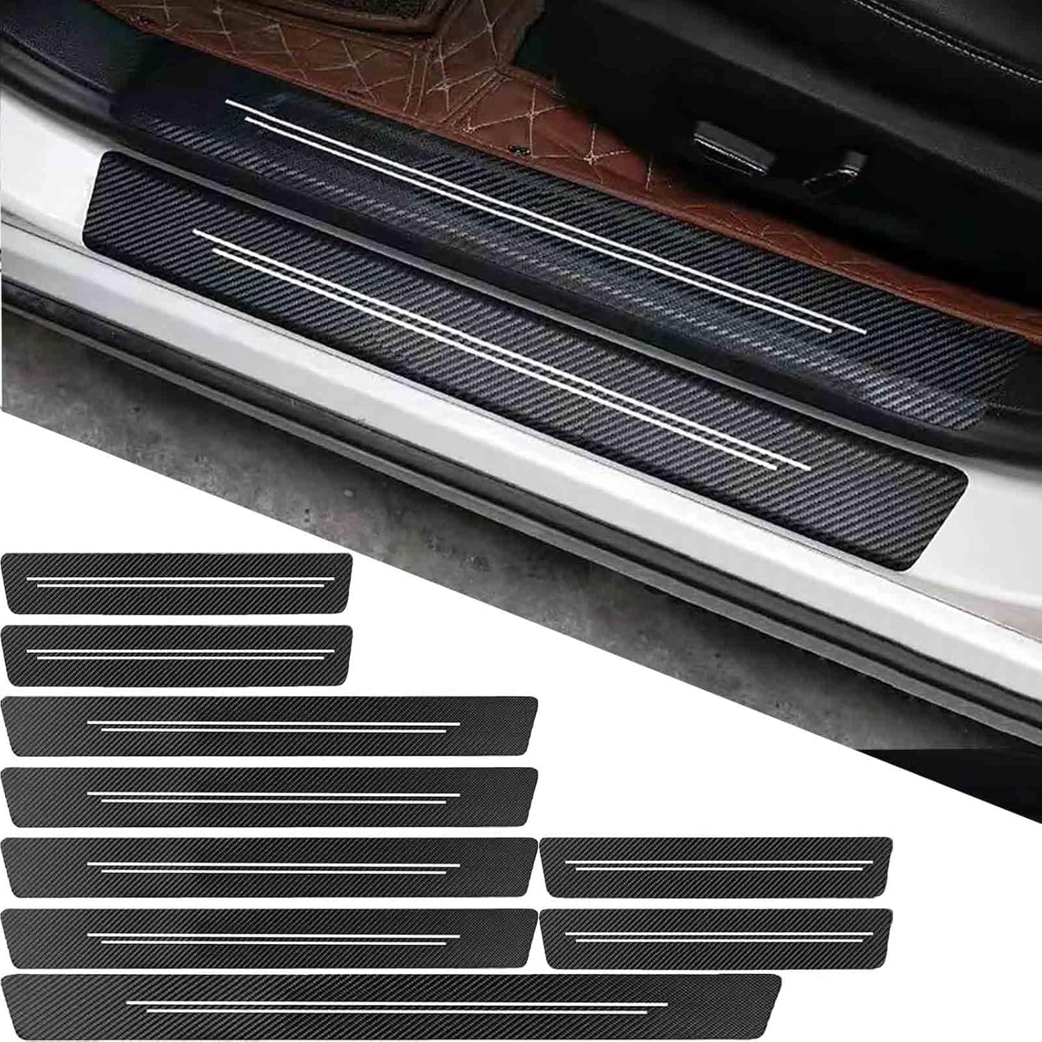 ZhanHY Car door sill protector for Porsche Cayenne 2019-2023