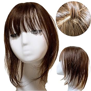 人毛 部分 医療用 ウィッグ ヘアピース ショート ストレート 3D前髪 かつら 人毛 部分 医療用 ウィッグ ヘアピース ショート ストレート 3D