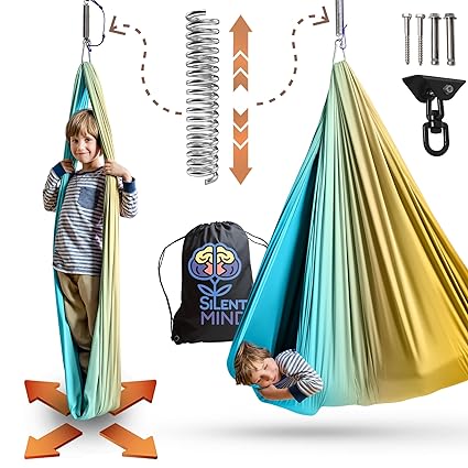 Silent Mind Sensory Swing Yellow Blue Shade
