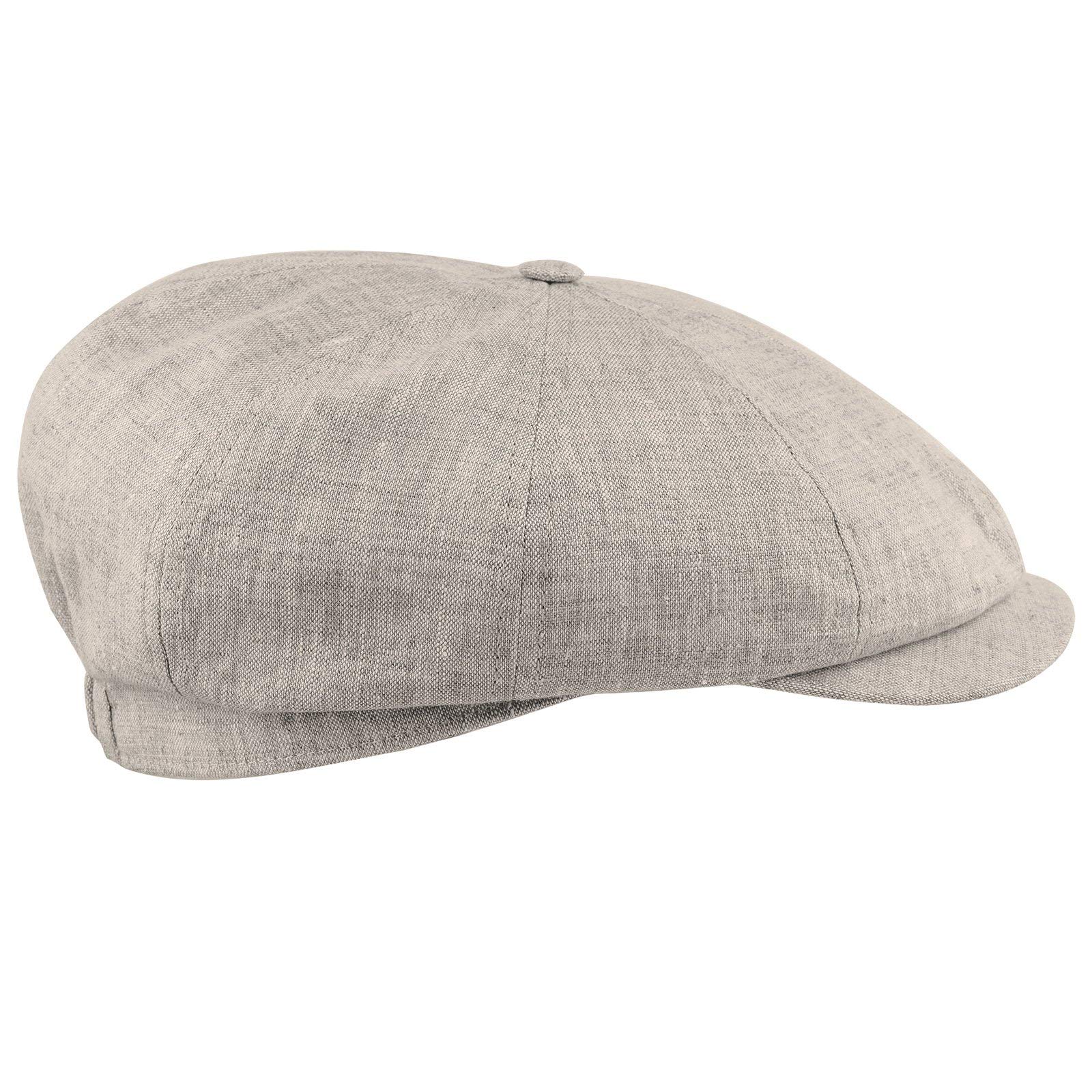 SterkowskiRowdy Hat | 100% Linen Flat Cap for Men and Women | Light and Airy Summer Peaked Cap