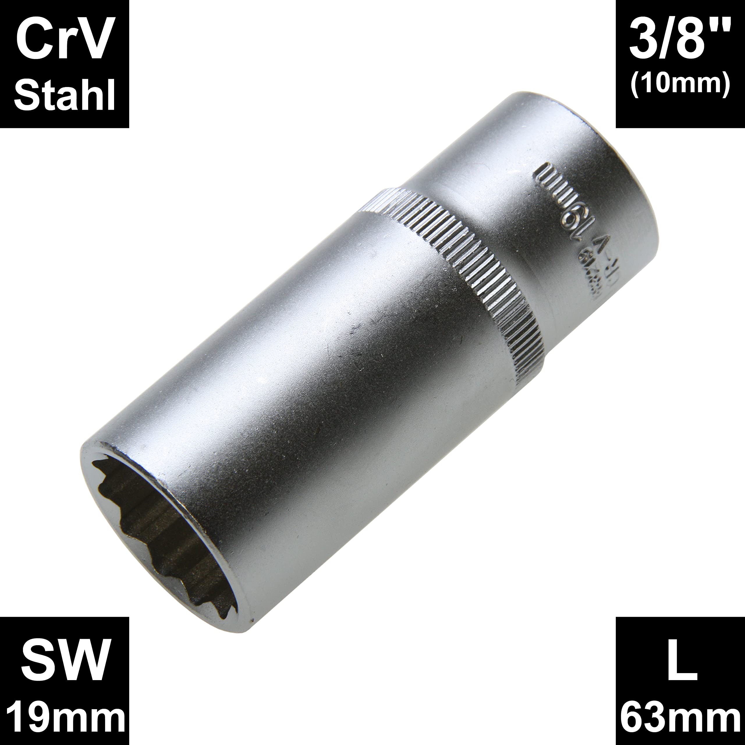 Steckschlüsseleinsatz 36 Mm, 1 Zoll Antrieb – Aus Chrom-Vanadium-Stahl, Matt Verchromt, Für Profis & Heimwerker