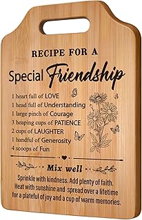 Gleevara Friendship Gifts for Women, Friend Gifts for Best Friend Women - Unique Bamboo Cutting Board, Best Friend Birthday Gifts for Her Him, Christmas Gifts for Best Friend