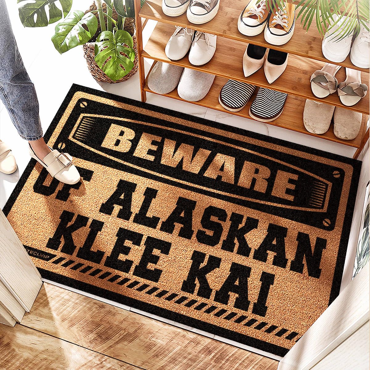 Paillasson Alaskan Klee Kai amusant pour régler le problème de boue
