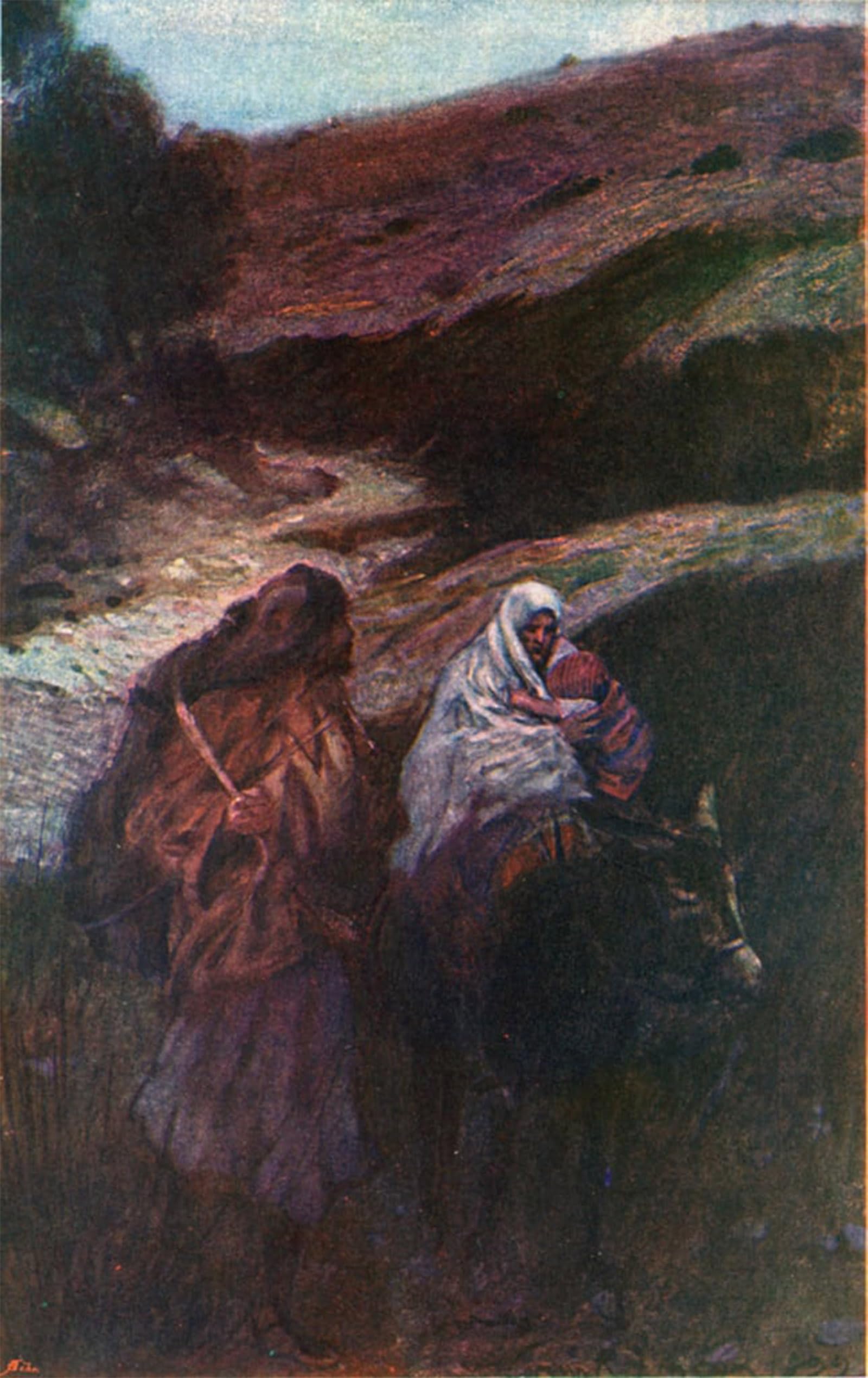 POSTERIIk Famous Modern Artwork Art Mural the Flight From Egypt by Corwin Knapp Linson Oil Paintings Pictures for Home Decor 60x90cm