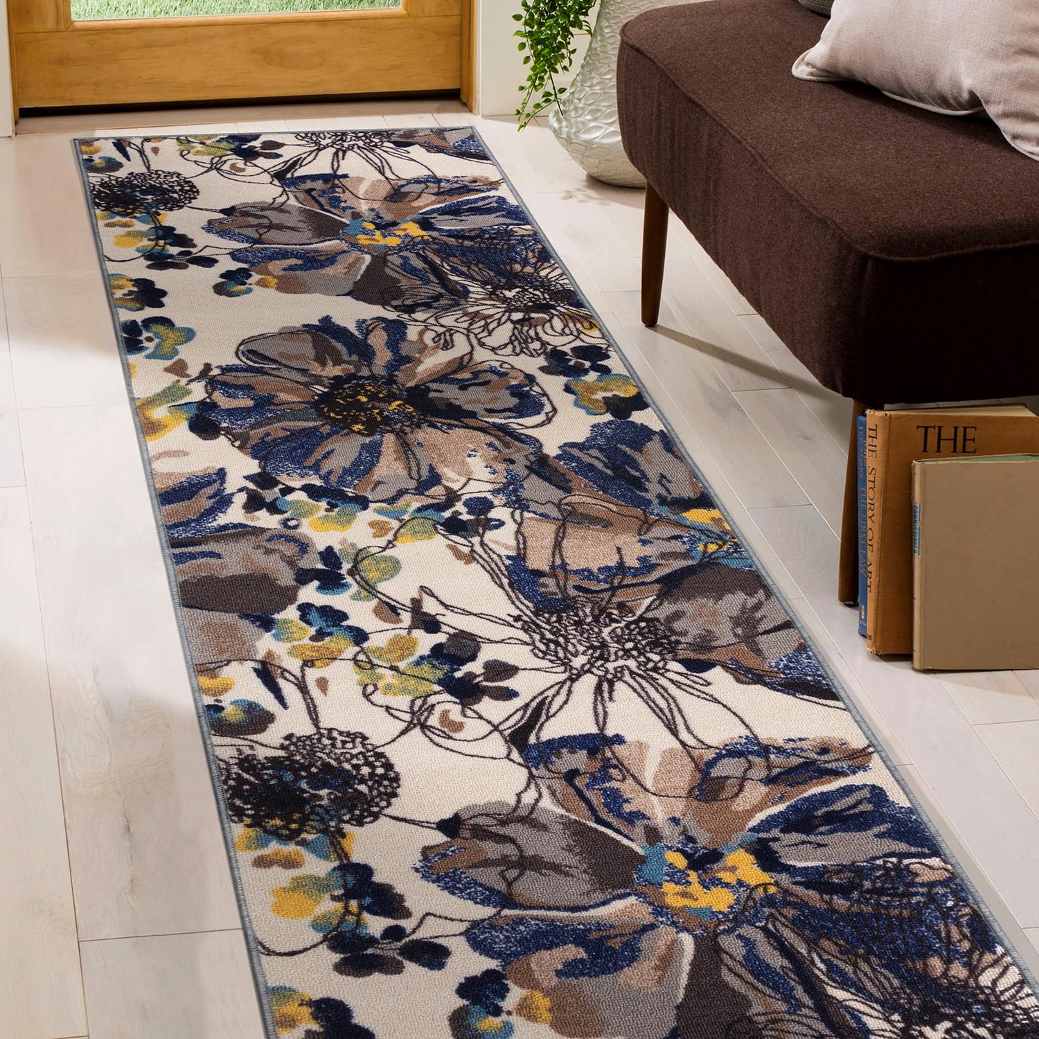 Amazon.com: Rugshop Modern Bright Flowers Non-Slip (Non-Skid