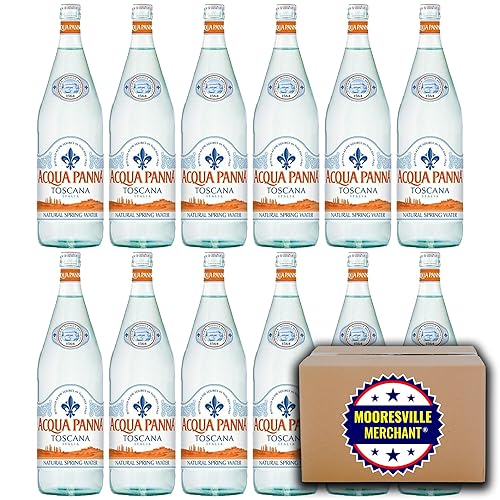 Miniatura 2 de Acqua Panna Still Agua de manantial natural, 16.9 onzas, 12 botellas de vidrio con calcomanía Mooresville Merchant