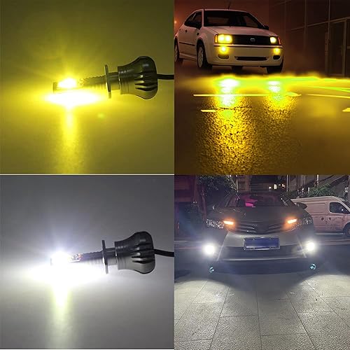 Miniatura 15 de Switchback - Bombillas LED estroboscópicas blancas y rosadas, moradas, H1, superbrillantes, luz antiniebla o luces de conducción diurna