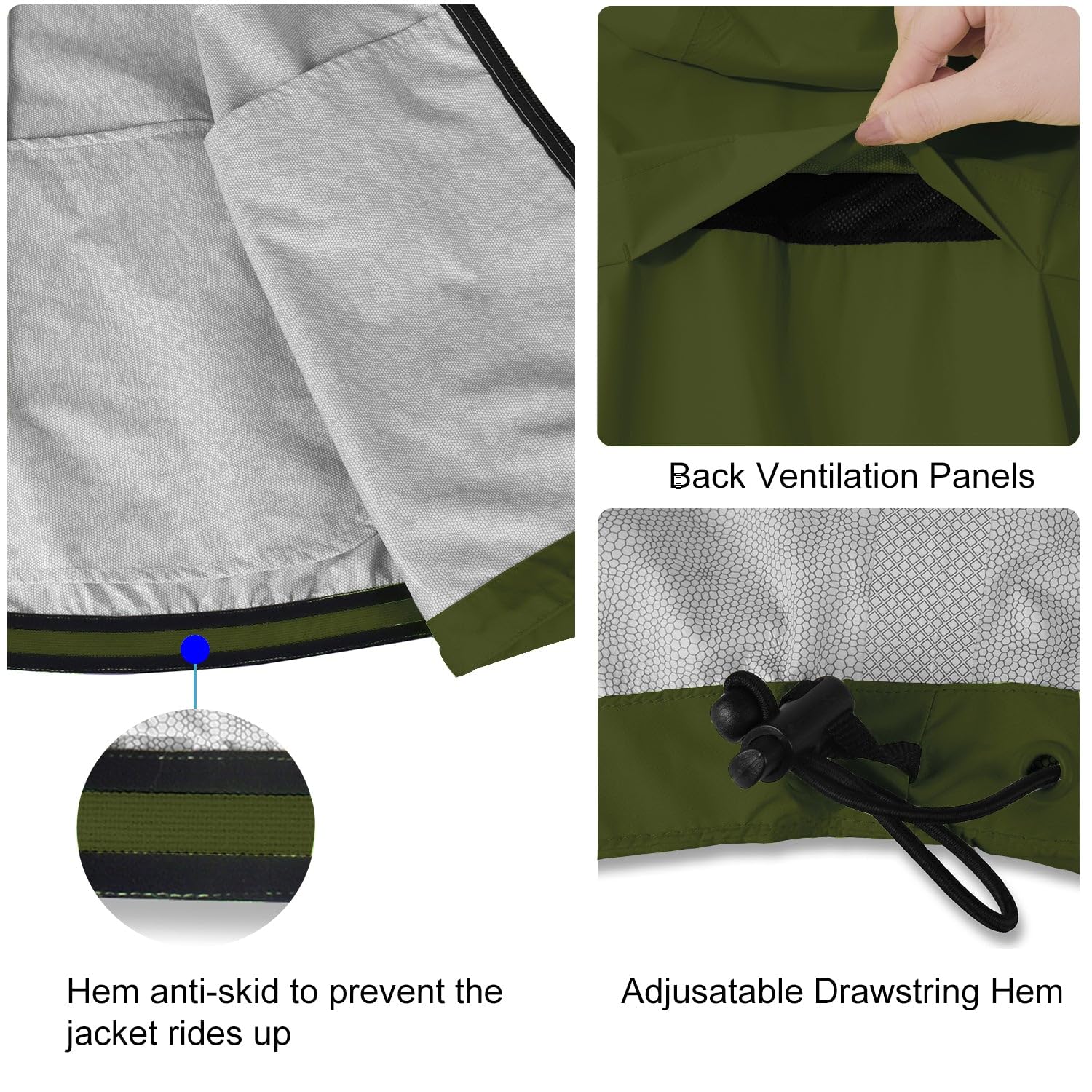 BALEAF Veste de cyclisme imperméable respirante coupe-vent légère pour homme