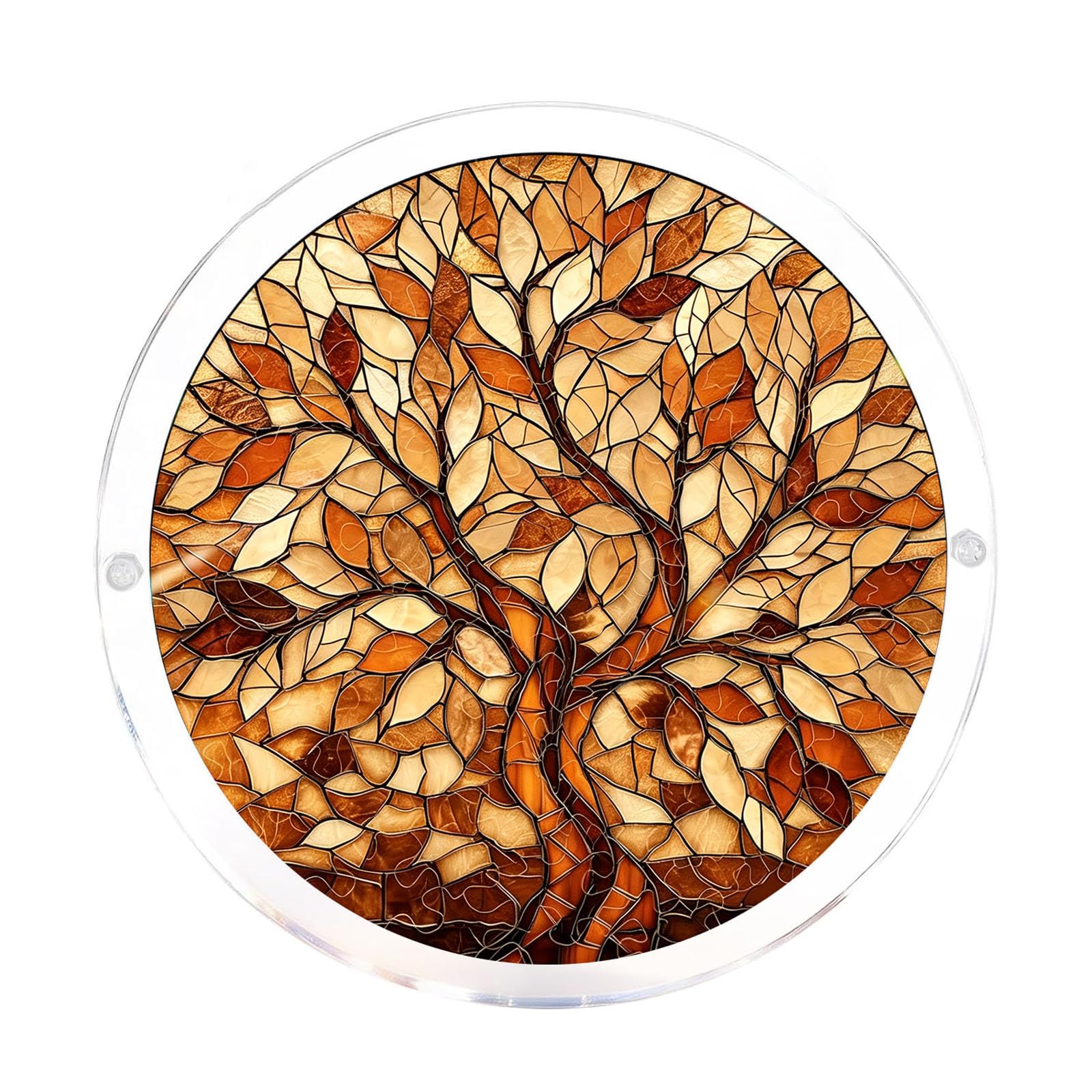 Sun Acrylic Catcher Puzzles, Tree of Radiant Glass Puzzle, Sun Acrylic Catcher Puzzles for Doors Garden, Mother's Day Christmas Birthday Gifts for Women Men (Color-W)