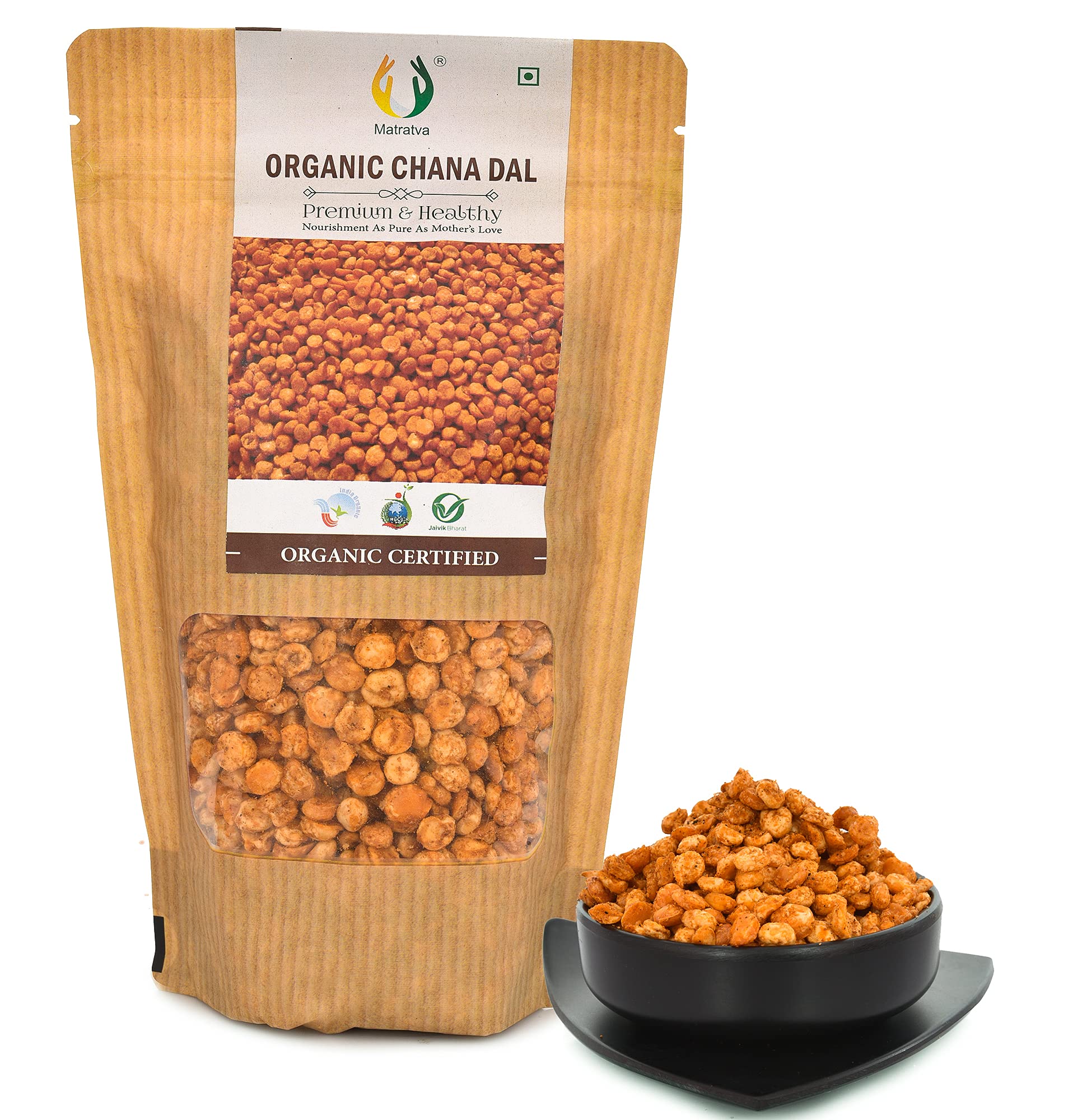 Matratva Organic Chana Dal Namkeen 500 gm | Masala Chana Dal | Organic Namkeen | Fried in Cold Pressed Groundnut Oil | Healthy Indian Snacks | Spicy & Crunchy | Protein Rich | Fried Chana Dal (B08BFXTKJ7) Amazon Price History, Amazon Price Tracker