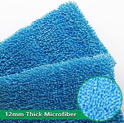 Miniatura 3 de Paquete de 6 almohadillas reutilizables para trapeador compatibles con trapeador Swiffer, almohadillas de repuesto de microfibra lavables