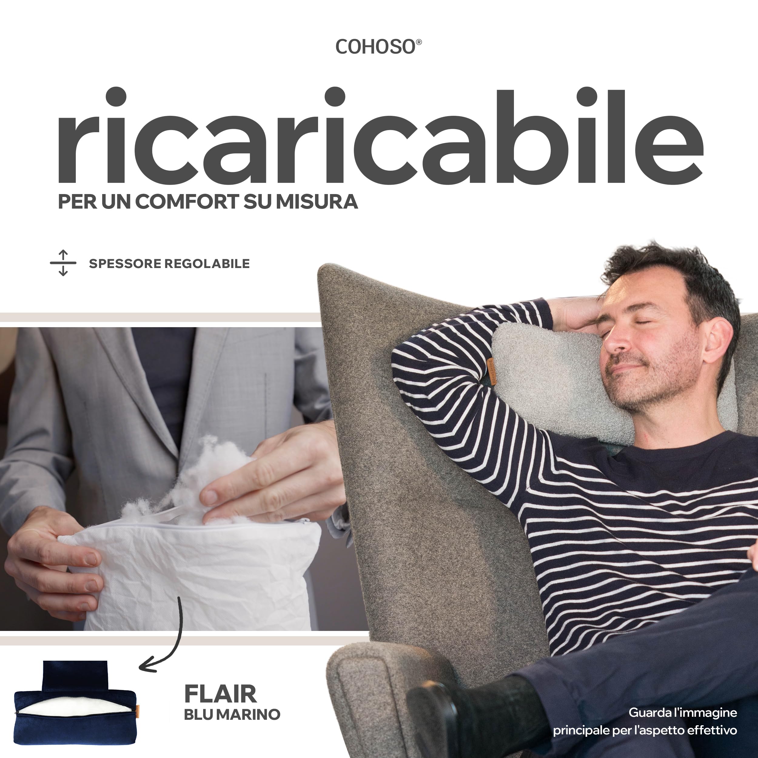 COHOSO® Cuscino Collo Divano - Cuscino Poggiatesta Poltrona, Cuscino Piccolo, Cuscino Morbido, Cuscino Poggiatesta per Sdraio, Neck Pillow, Cuscini da Collo, Poggiatesta Ergonomici, Cuscino Testa