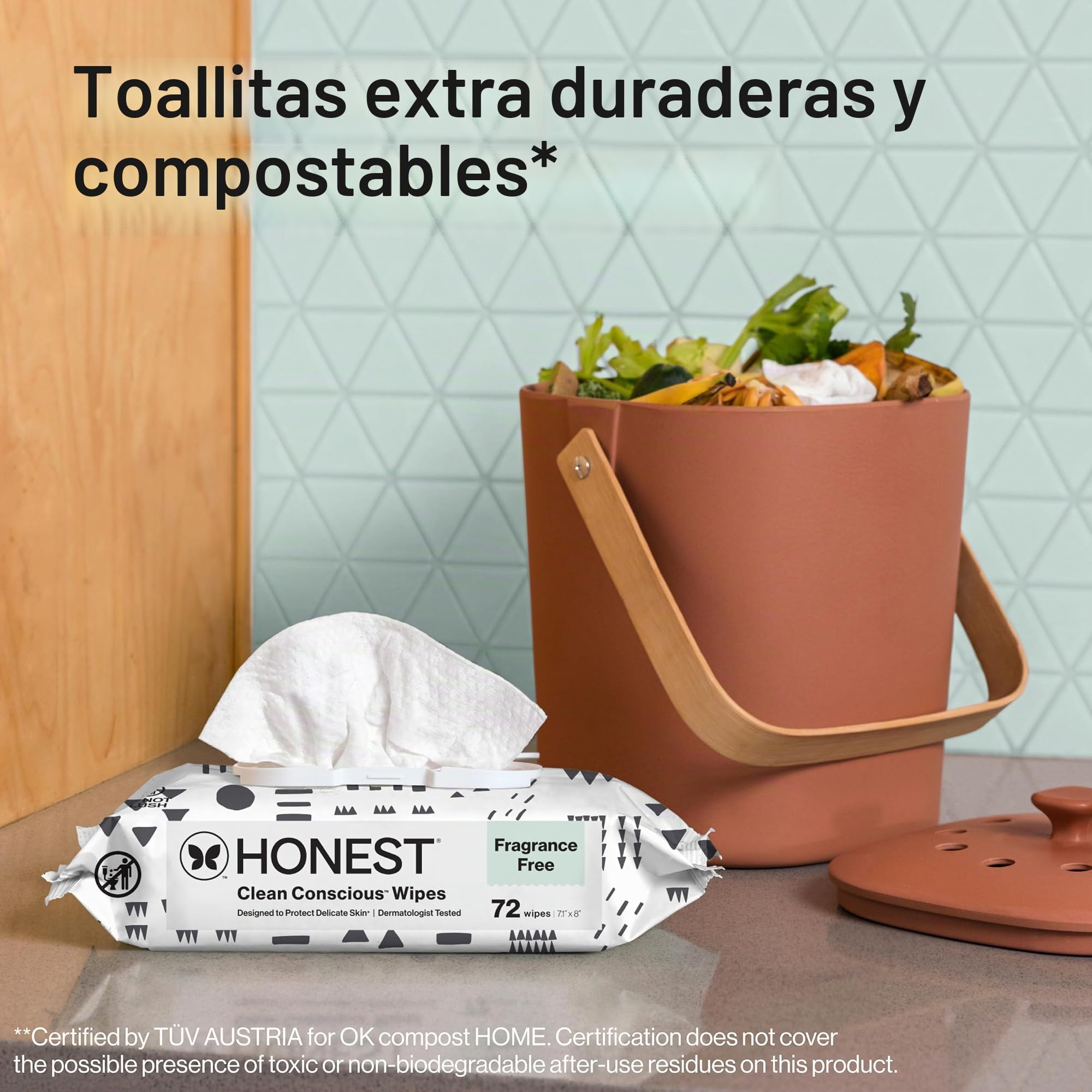 The Honest Company Baby Wipes - 720 Count | Pattern Play | Over 99 Percent Water | Pure & Gentle | Plant-Based | Fragrance Free | Extra Thick & Durable Wet Wipes
