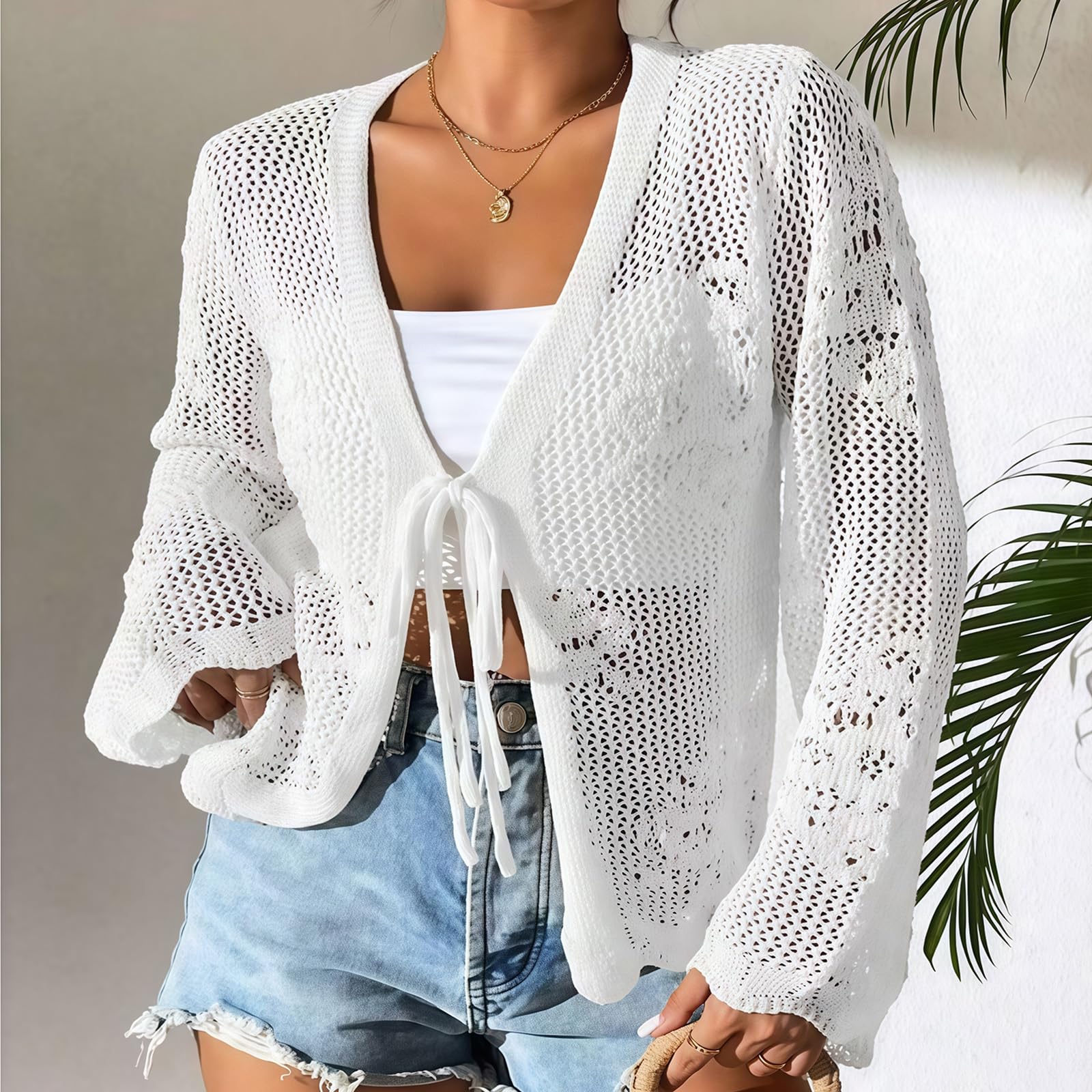 Hollow Out Design Swim Cover Up Kobiety Miękka Akrylowa Tekstura Stroje Kąpielowe Pokrowiec Odpowiedni na Plażę i Basen Sun Security Kostium Kąpielowy