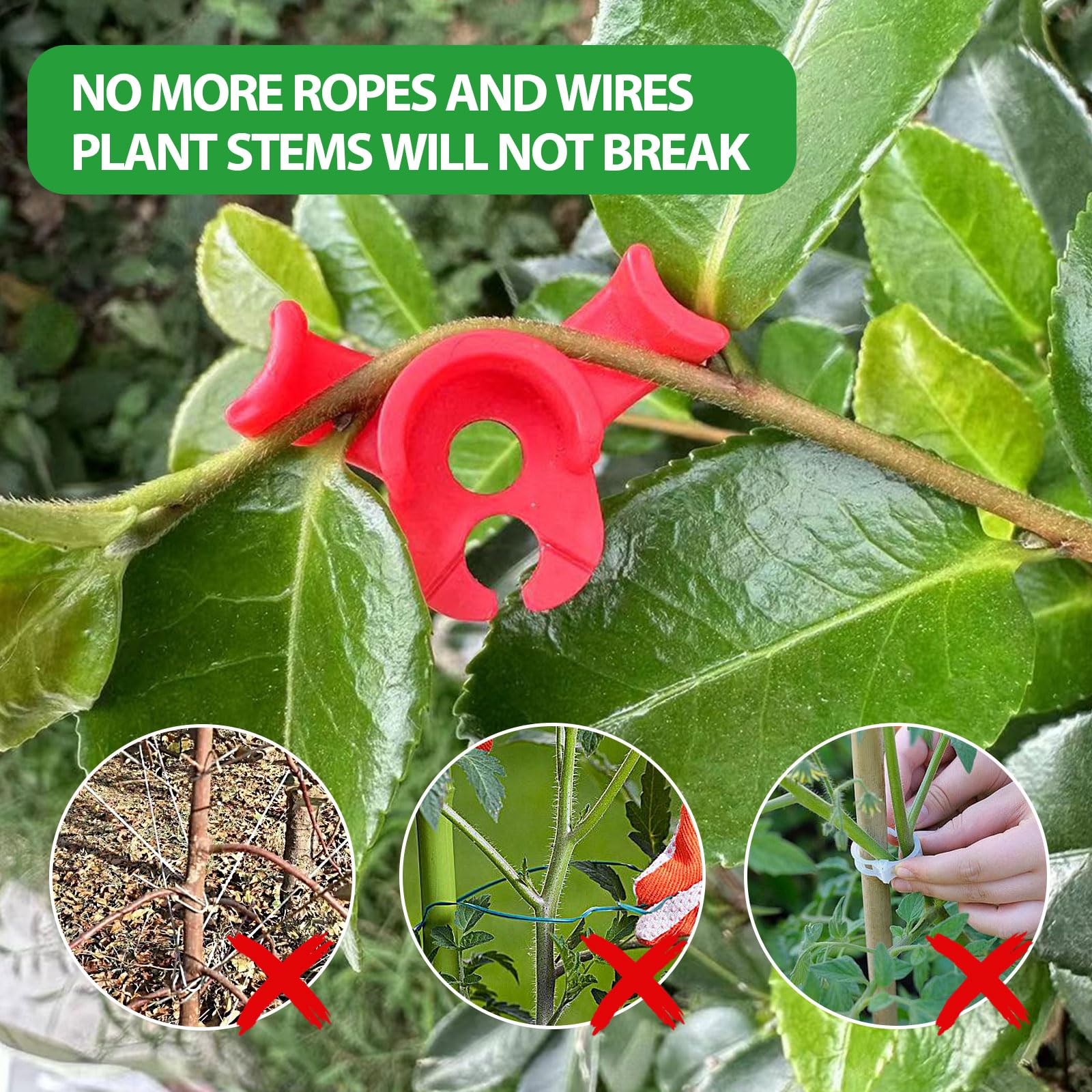 60 Piegatrici Per Piante A 90° – Clip Per Addestramento A Basso Stress (LST) – Rosse/Verdi/Bianche - 5