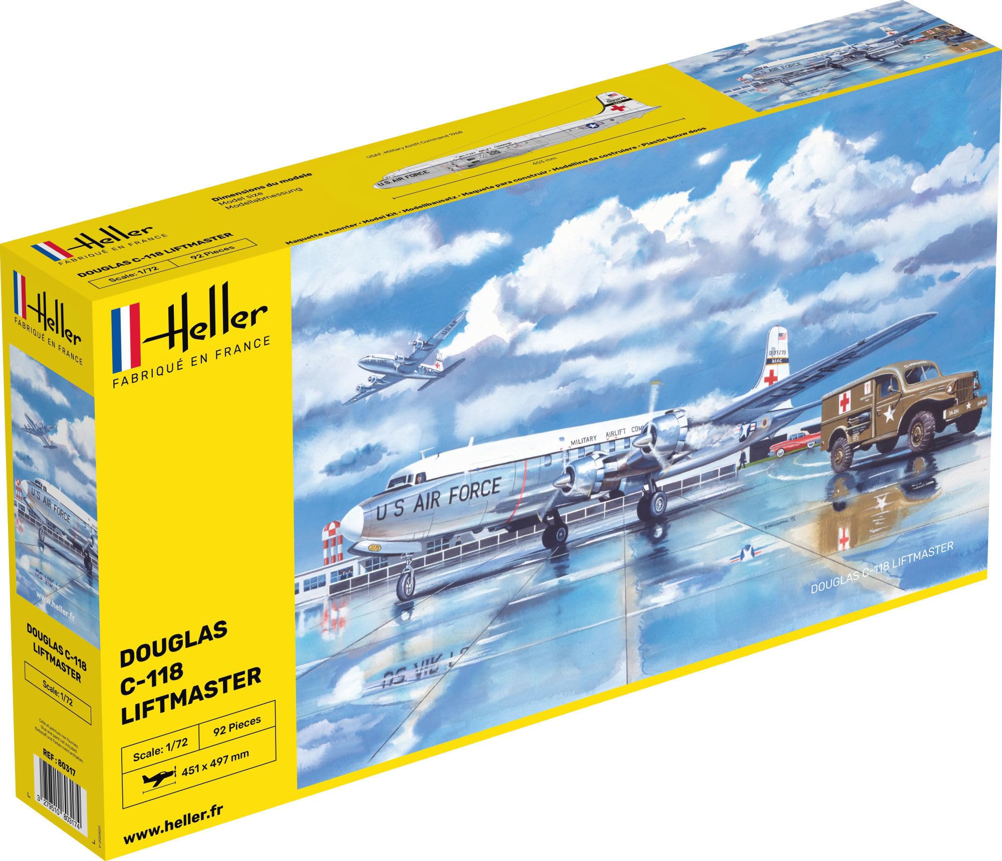 HellerHEL80317 1:72-C-118 Liftmaster Scale Model kit, Unpainted