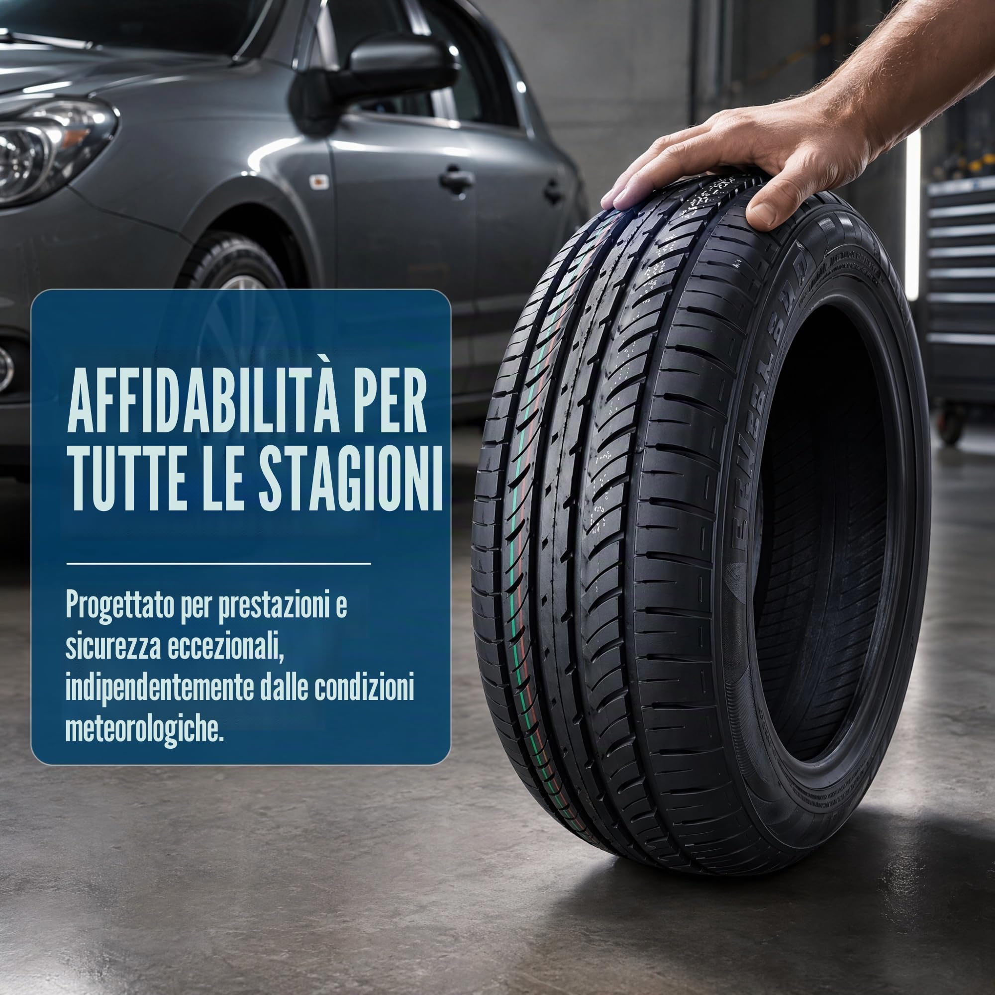 155/50R14 Pneumatico Senza Camera per Auto Compatta e Guida Cittadina da 14 Pollici | 155/50/R14 Sostituzione Tutto Anno con 155 50 14 Fianco Rinforzato 300 kPa Carico Massimo