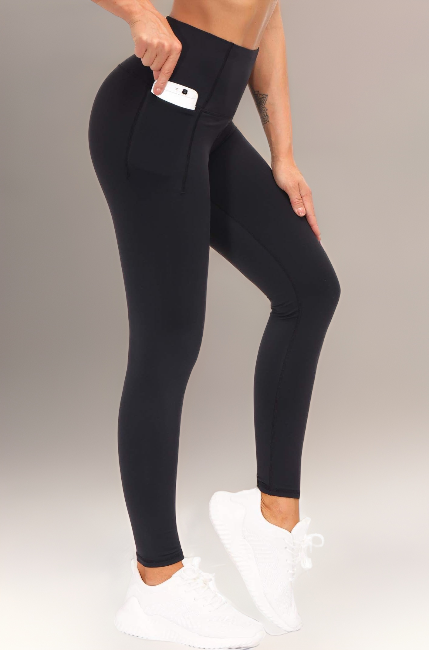 THE GYM PEOPLE Womens' Yoga Pants High Waist with Pocket Tummy Control
