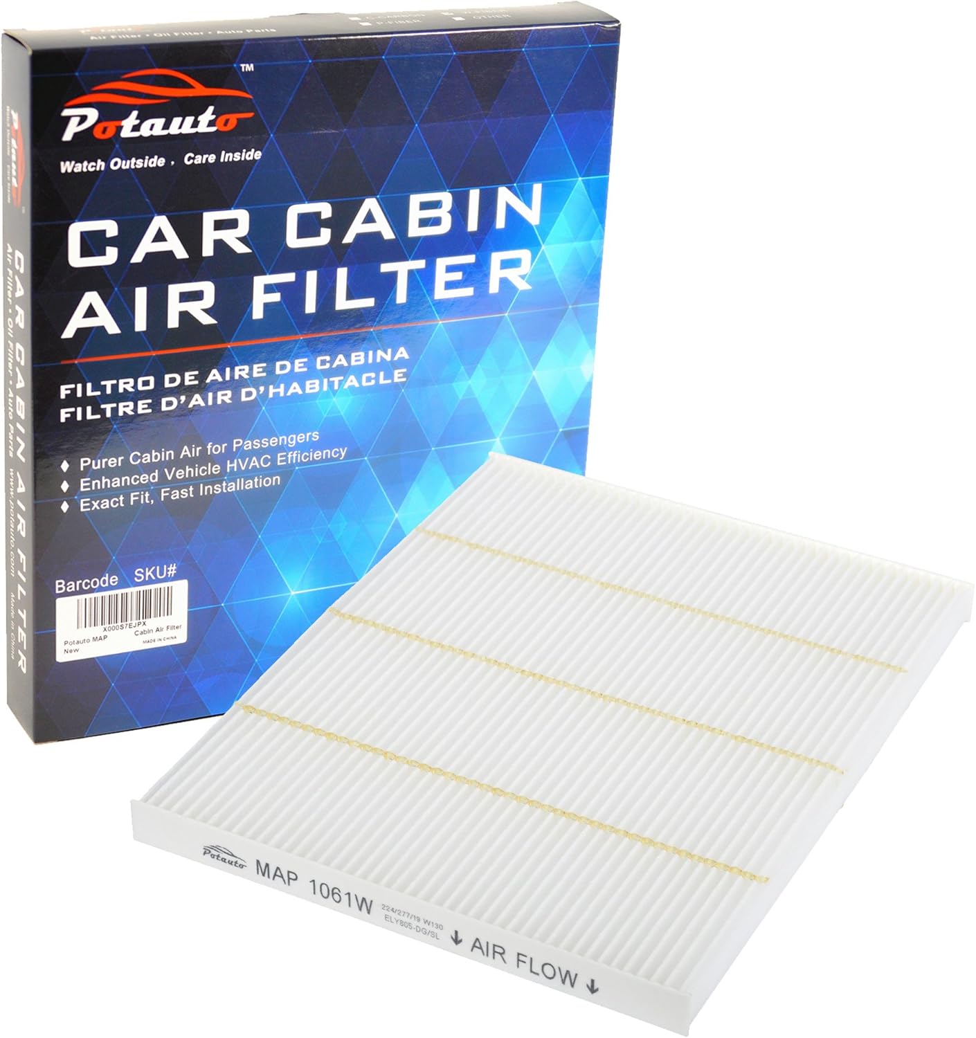 POTAUTO MAP 1061W (CF11775) High Performance Car Cabin Air Filter