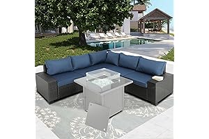 5-Piece Outdoor Furniture Patio Furniture Sets Conversation Sets Sectional Sofa Couch Wicker...