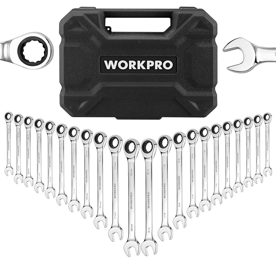 ケーナペルーPro. WORKPRO 22-Piece Ratcheting Combination Wrench Set, 72 Teeth