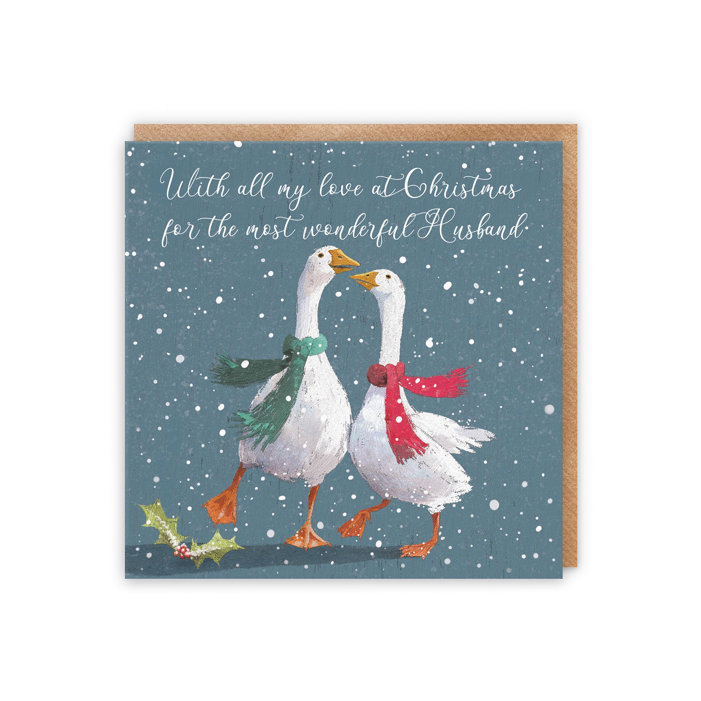 Hunts England Husband Artistic Christmas Card, With All My Love At Christmas For The Most Wonderful Husband - Image 3