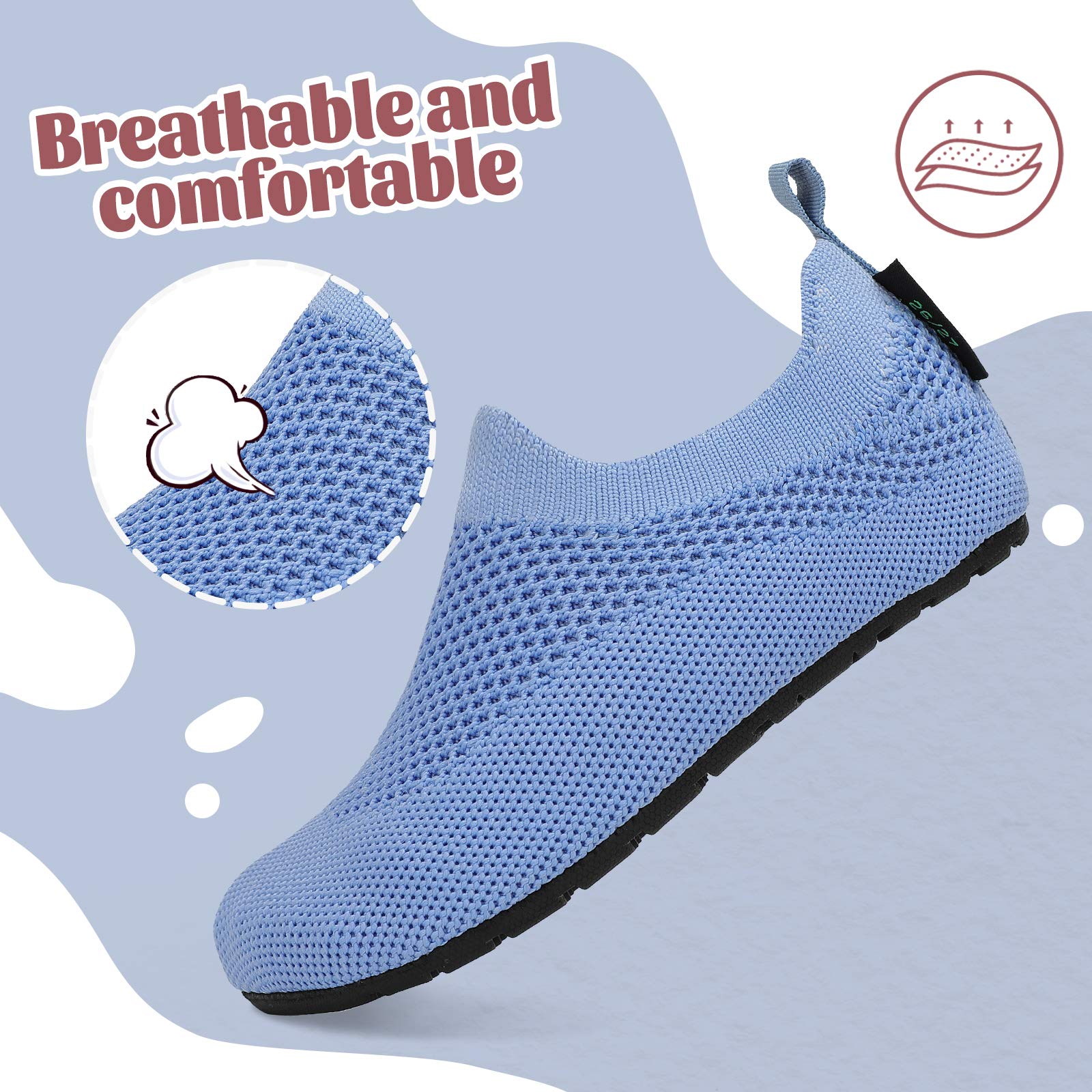 SAGUARO Zapatillas de Estar por Casa para Niños Ligeras Zapatos de Punto Gr.20-37