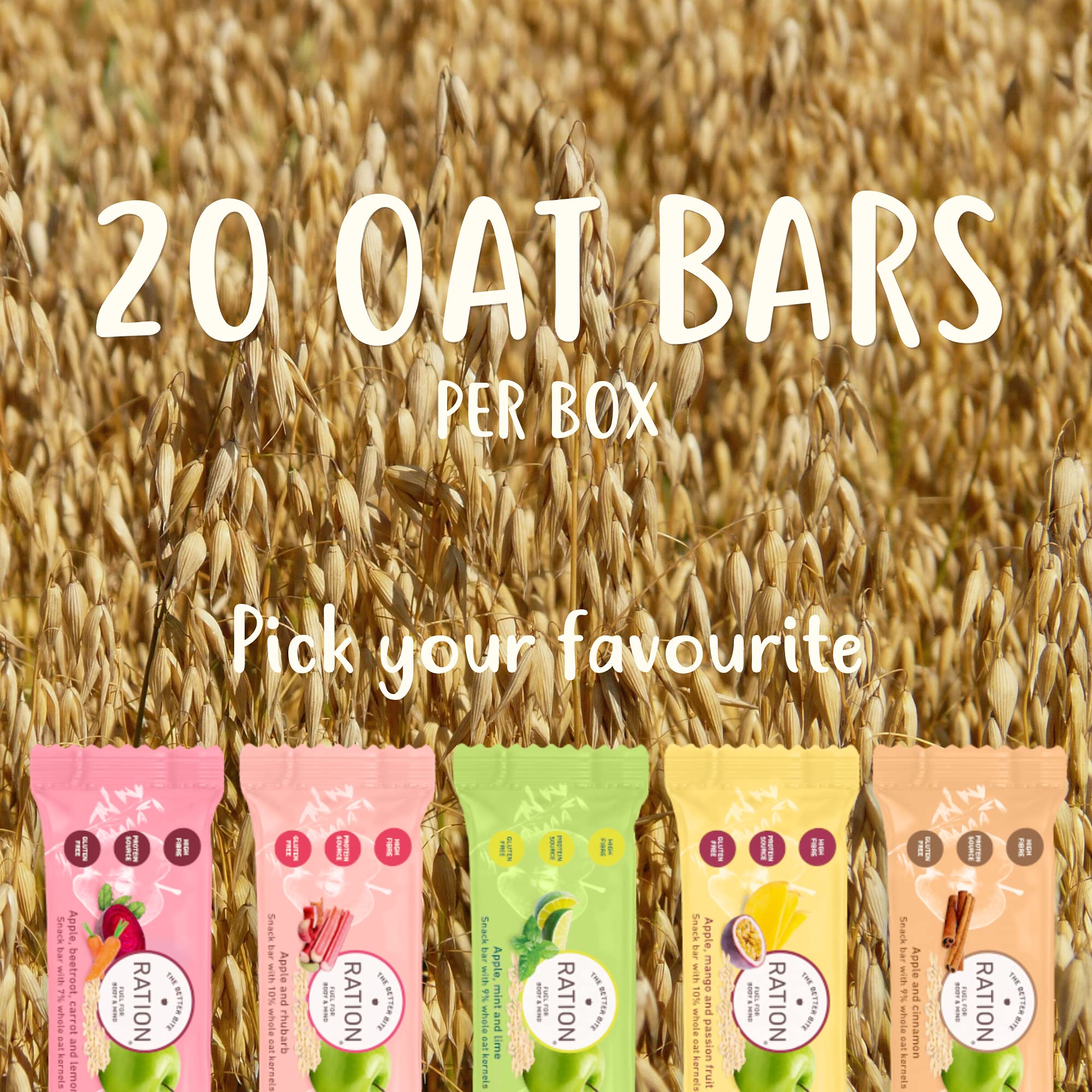 Buy Ration Snack Bars! High Fibre Breakfast Bars with Apple, Beetroot