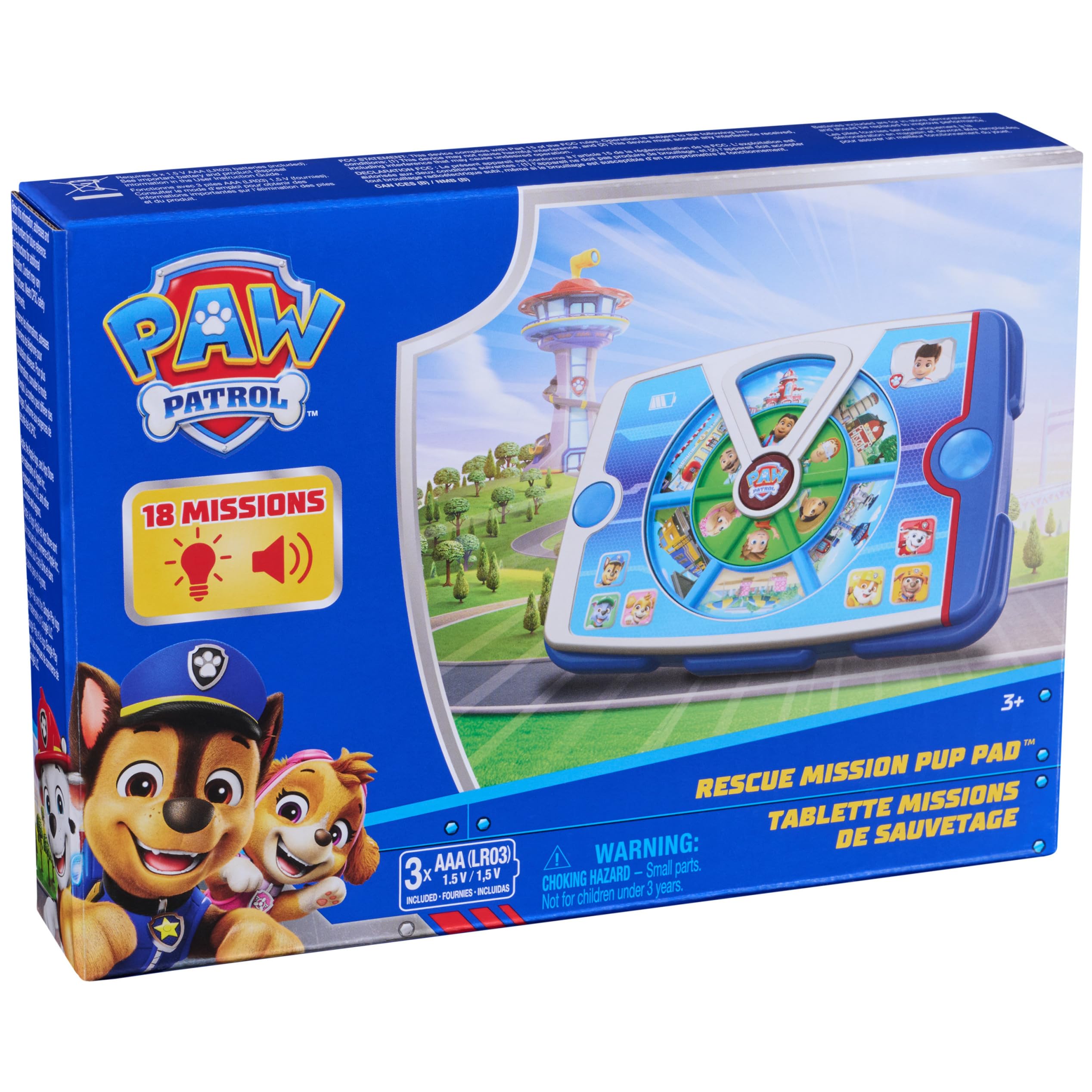 PAW Patrol Academy Rescue Mission Pup Pad, Interactive Toy with Lights, Sounds & Music, Pretend Play Kids Toys for Boys & Girls Ages 3 and Up
