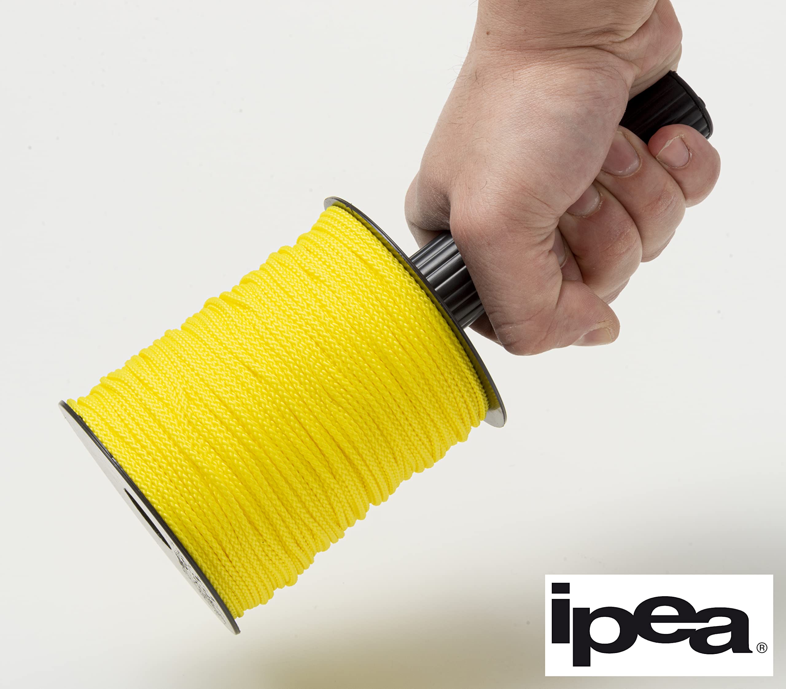 IPEA Filo per Edilizia Professionale con Impugnatura - Bobina da 100 Metri - Filo da Muratore in Polipropilene diametro 2 mm per Cantieri, Costruzioni, Lavori Stradali, Lavori in Casa