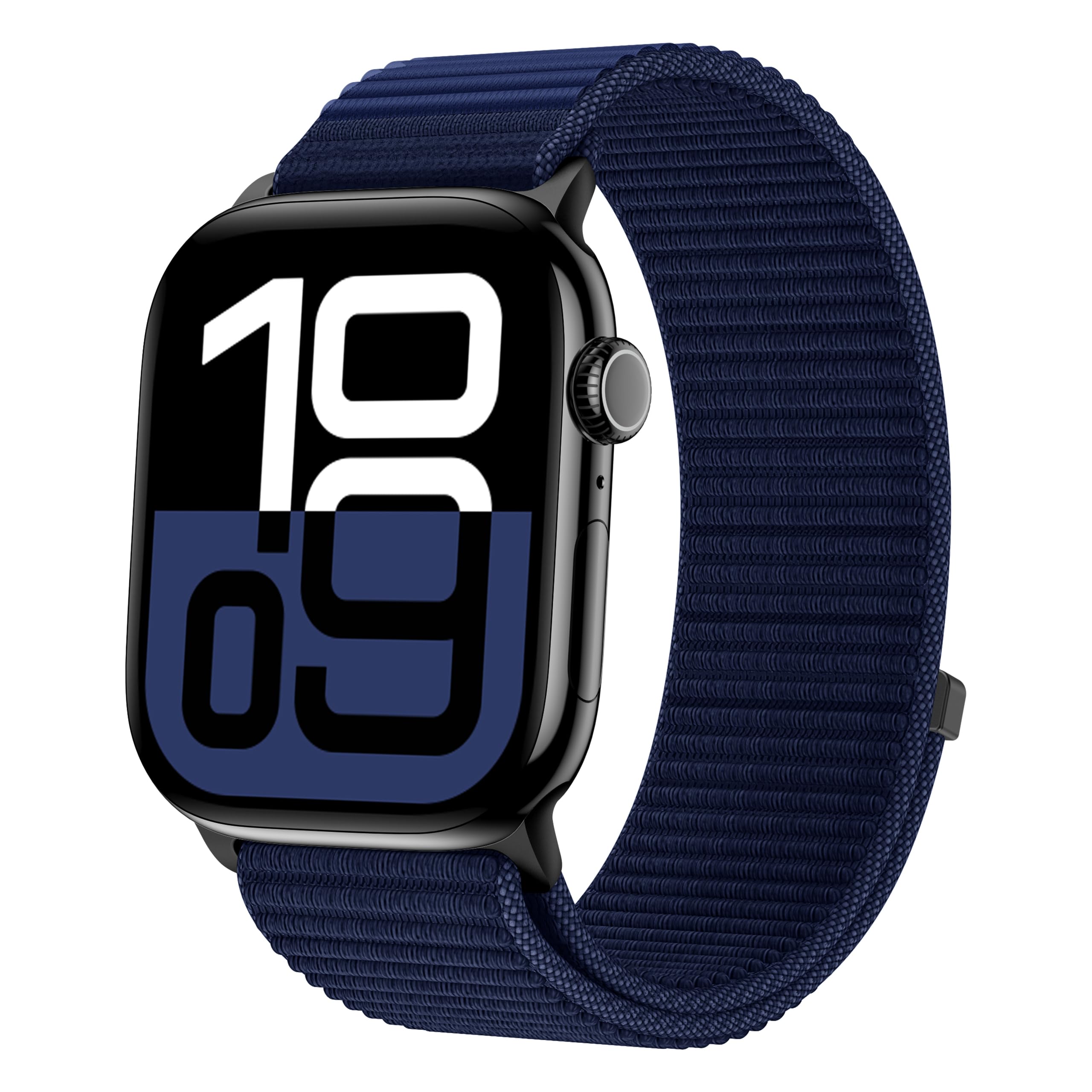 Nylon Loop Sport Band Compatible with Apple Watch Series 10/9/8/7/6/5/4/3/2/1 SE Ultra, 38mm 40mm 41mm 42mm 44mm 45mm 46mm 49mm, Soft Adjustable Fabric Velcro Replacement Strap