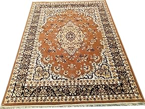 Soft Traditional Regular Carpets for Living Room 4 Feet x 5 Feet (120 x 150 Cm) Gold Colour