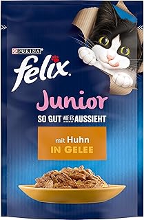 FELIX As Good As It Looks Junior Kitten Food Wet in Jelly with Chicken, Pack of 26 (26 x 85 g) product image